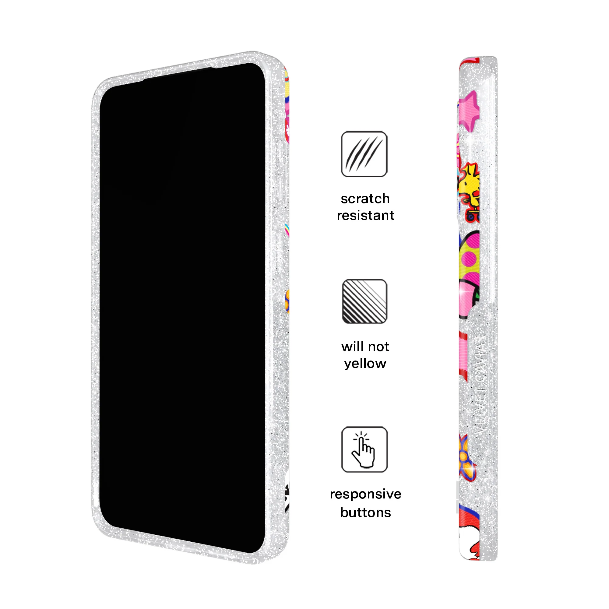 Snoopy Patchwork Glitter Samsung Case - Image 72