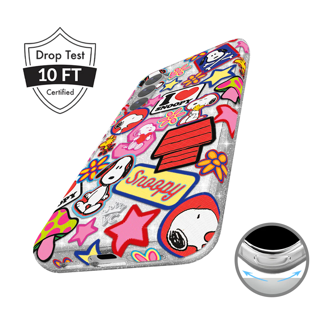 Snoopy Patchwork Glitter Samsung Case - Image 9