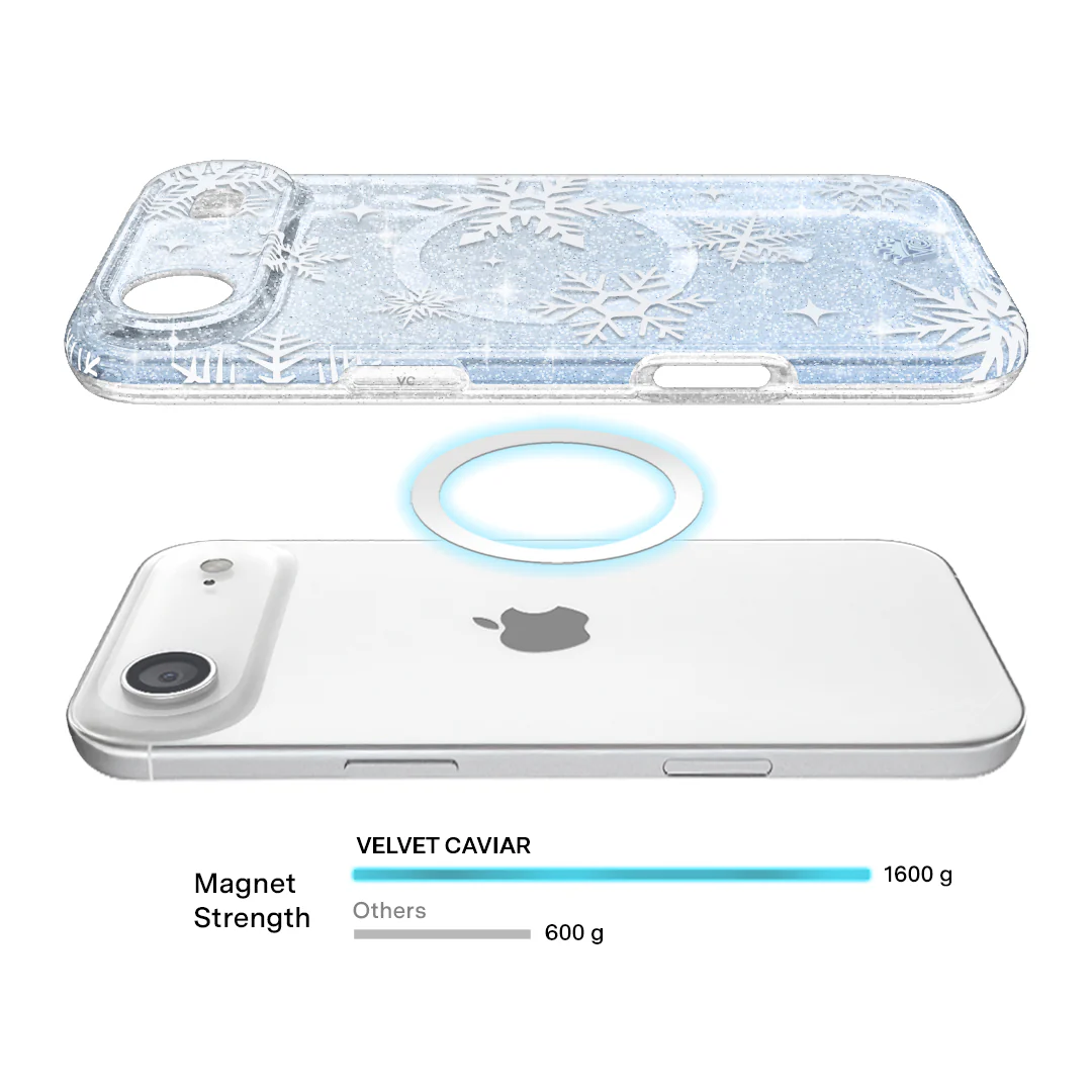 Snow Angel Glitter iPhone Case - Image 4
