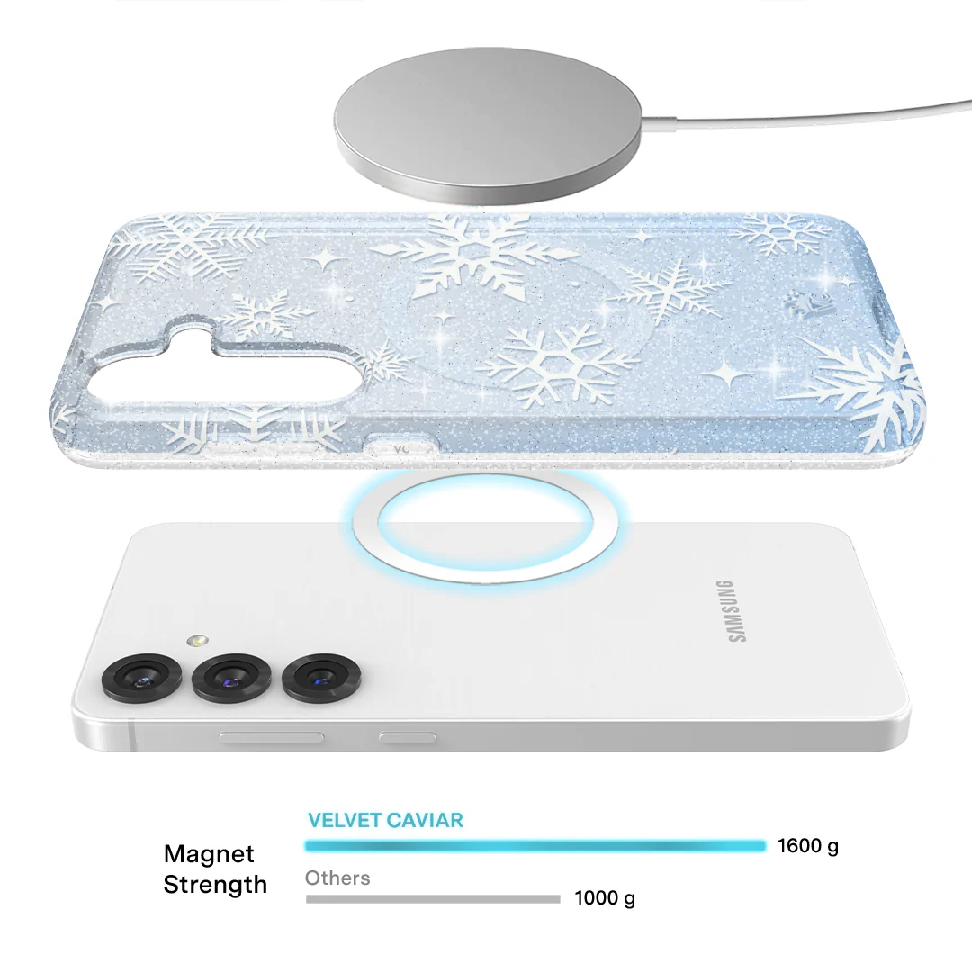 Snow Angel Glitter Samsung Case - Image 9