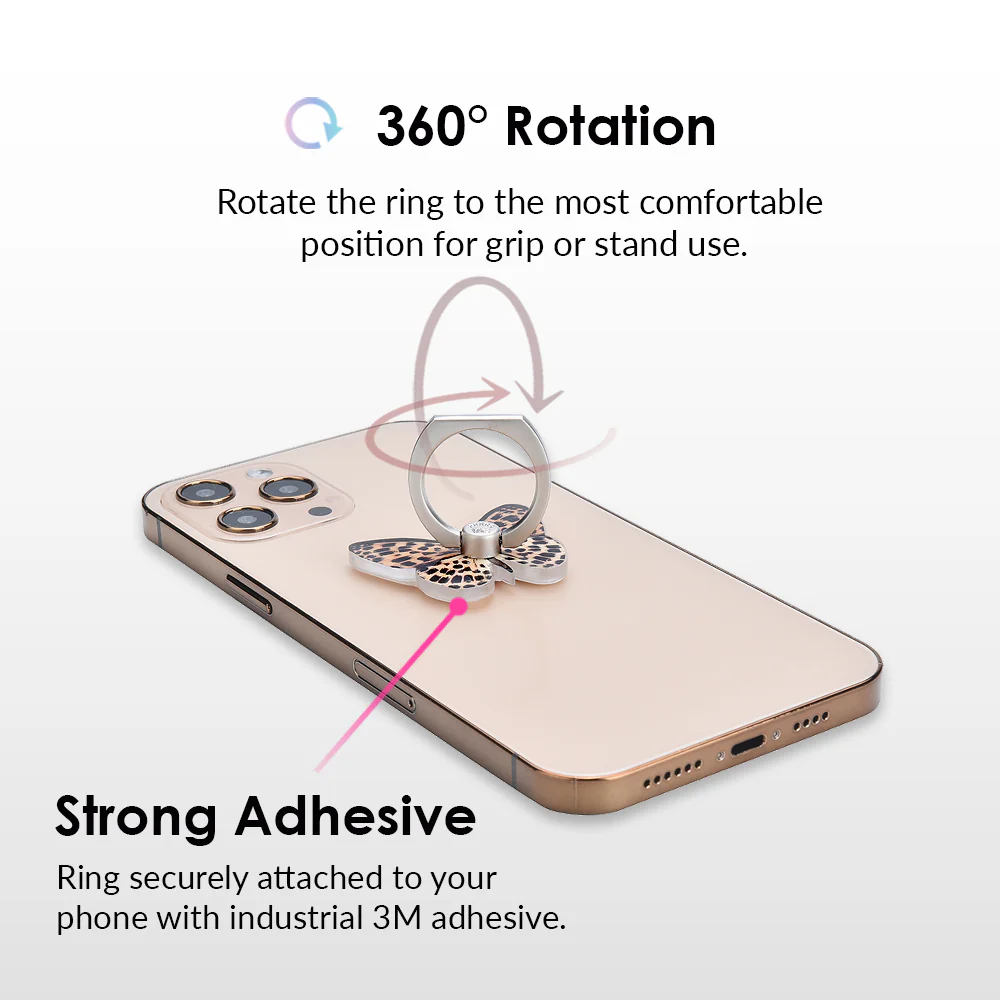 Leopard Butterfly Phone Ring - Image 4