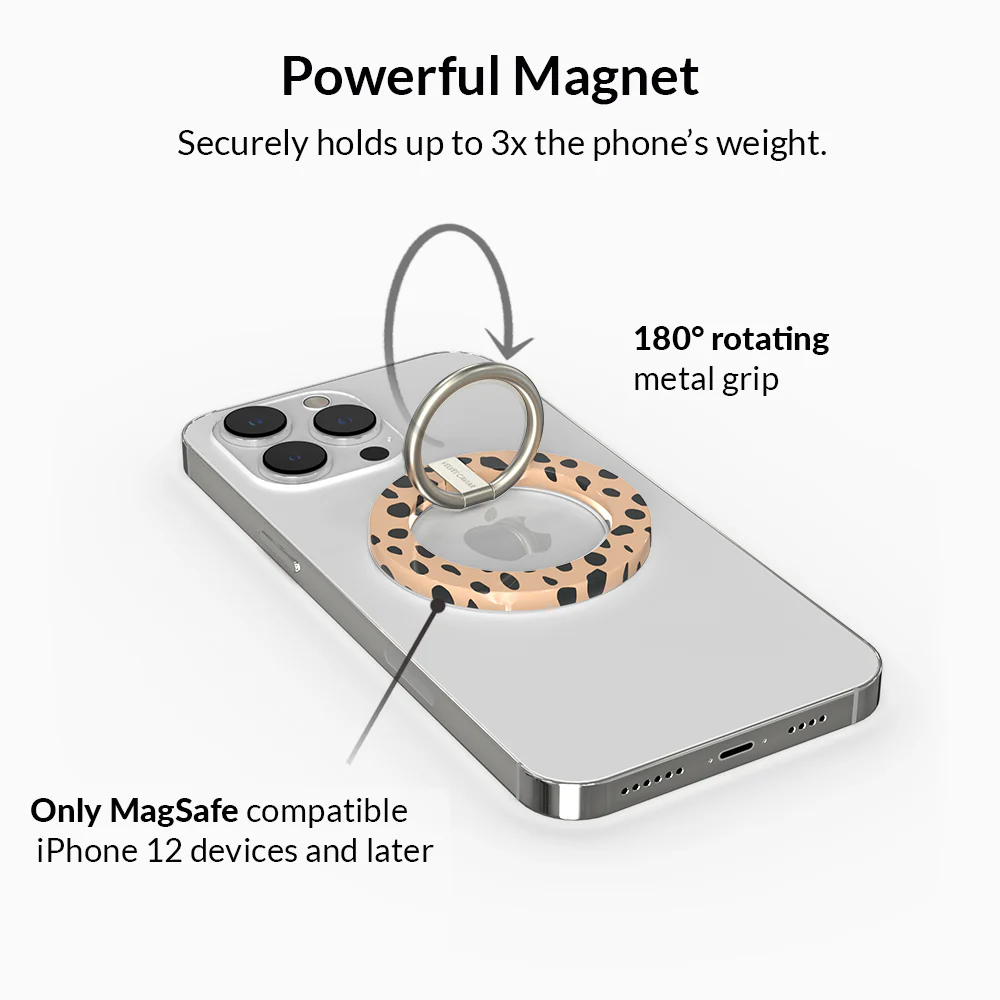 Spotted Cheetah MagSafe Grip Ring - Image 3