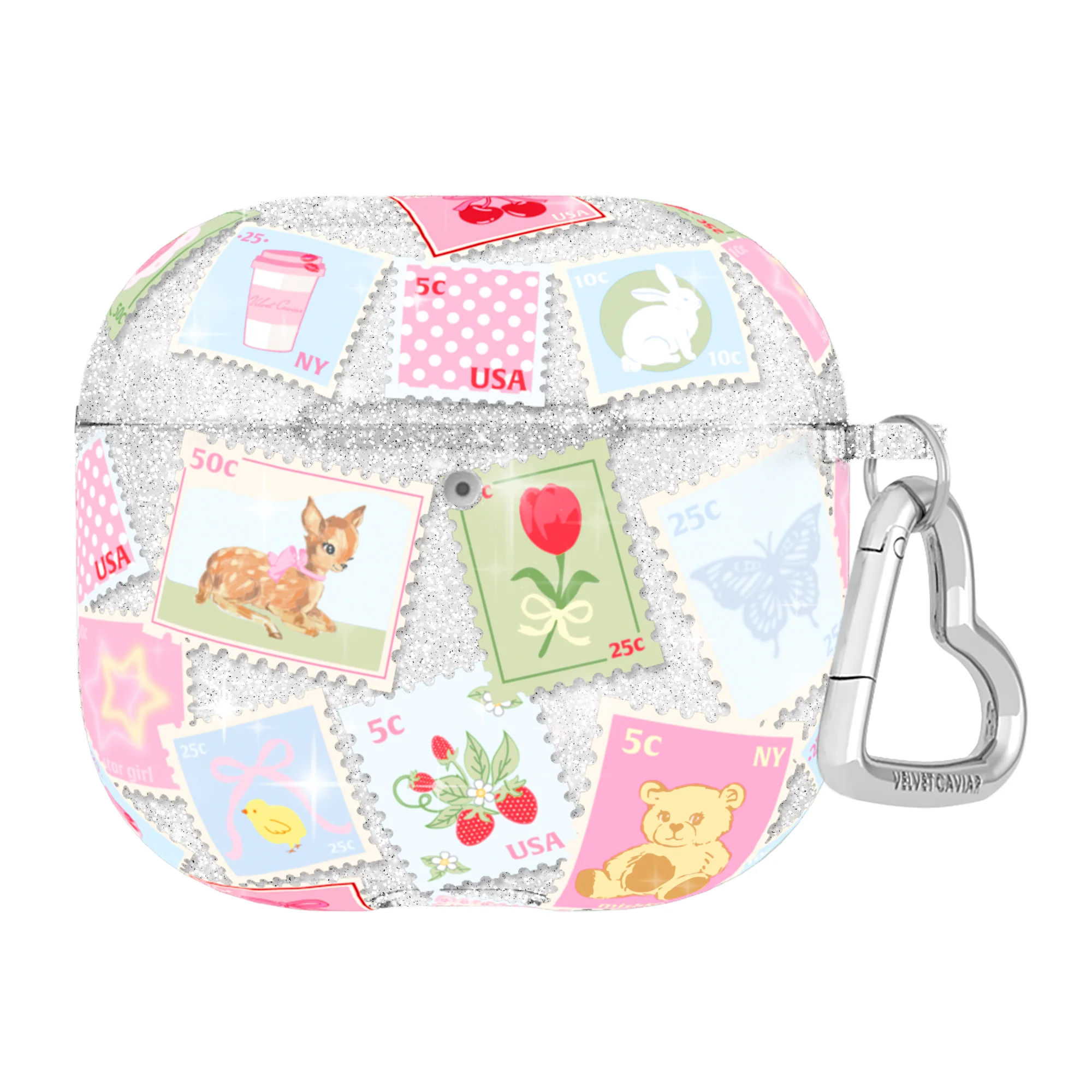 Spring Whimsy Stamps Glitter AirPod Case - Image 15