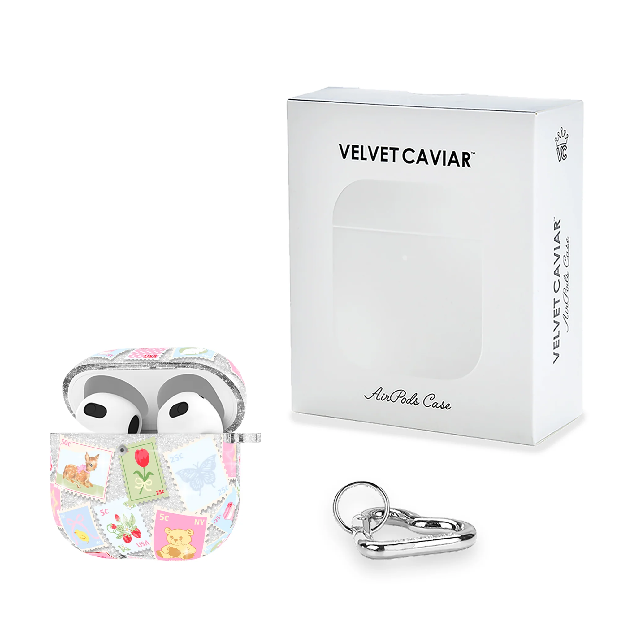 Spring Whimsy Stamps Glitter AirPod Case - Image 20