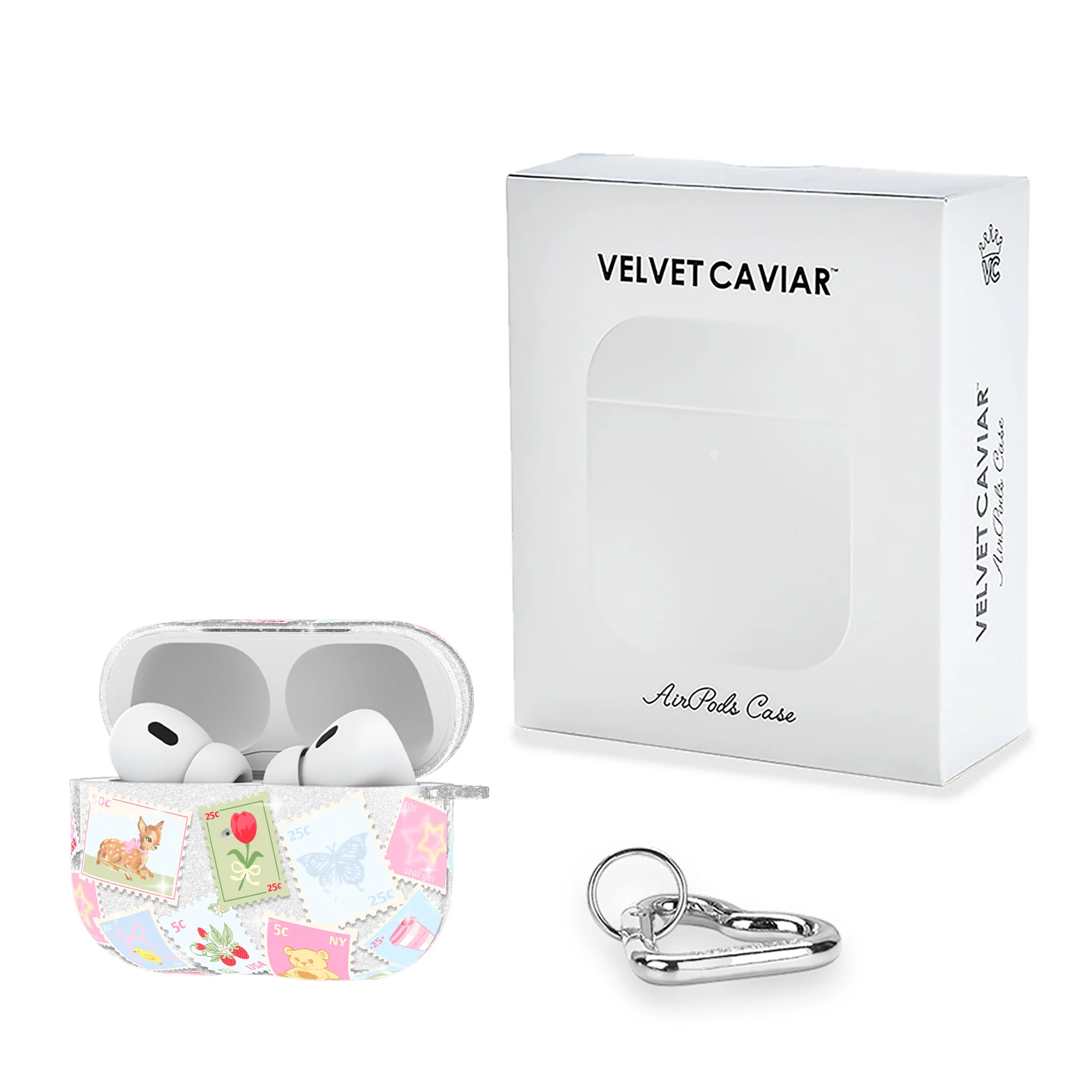 Spring Whimsy Stamps Glitter AirPod Case - Image 27
