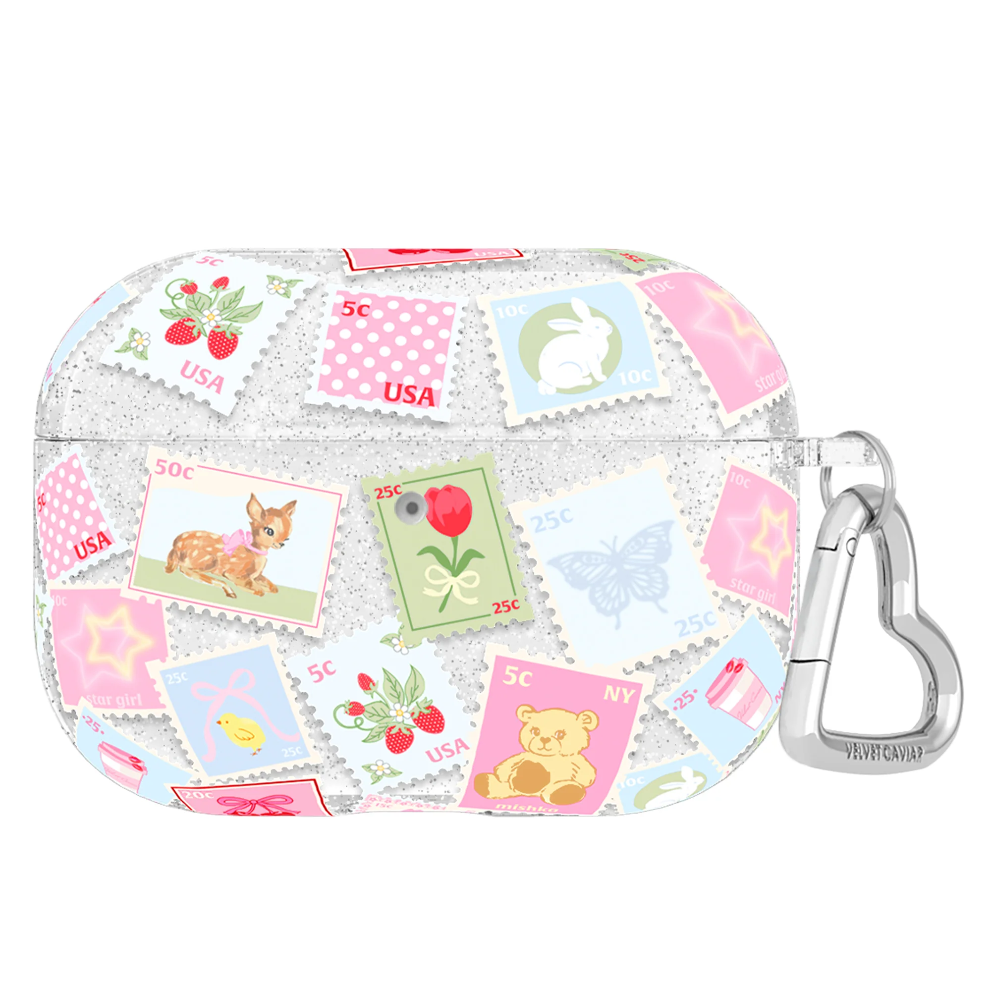 Spring Whimsy Stamps Glitter AirPod Case - Image 29