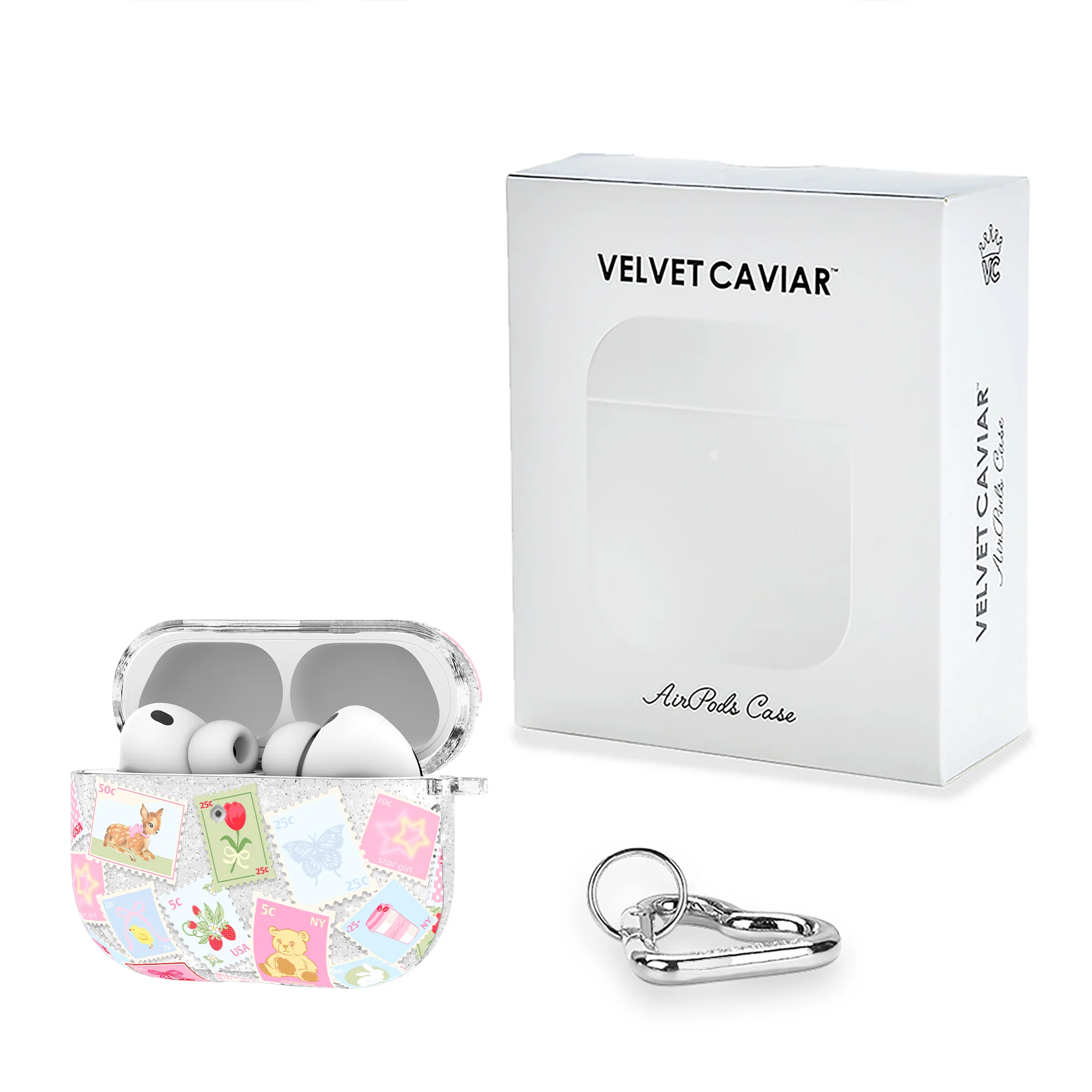 Spring Whimsy Stamps Glitter AirPod Case - Image 34