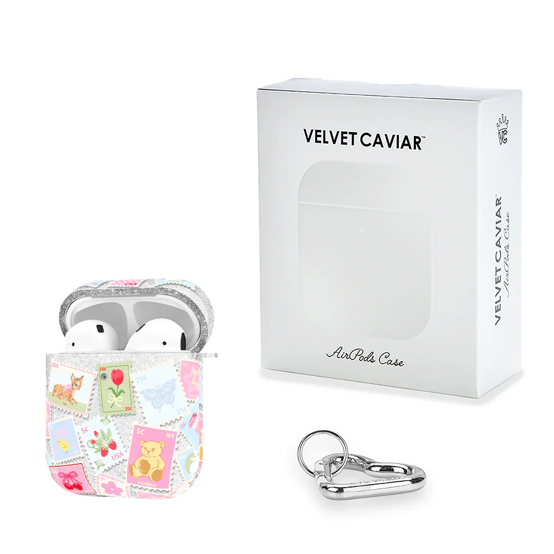 Spring Whimsy Stamps Glitter AirPod Case - Image 6