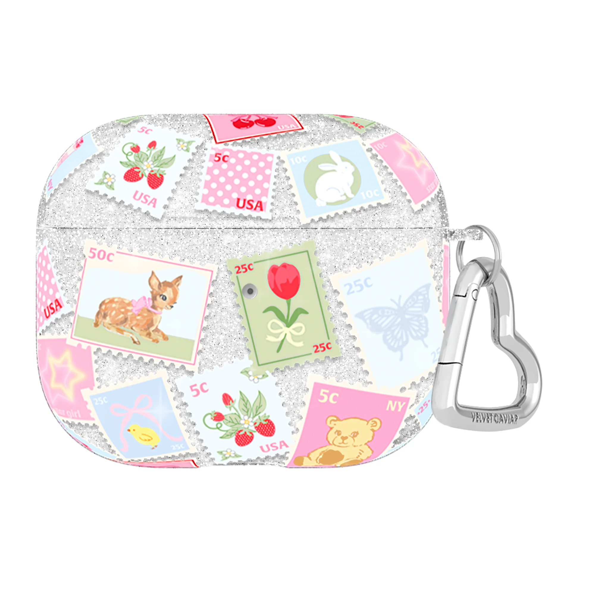 Spring Whimsy Stamps Glitter AirPod Case - Image 8