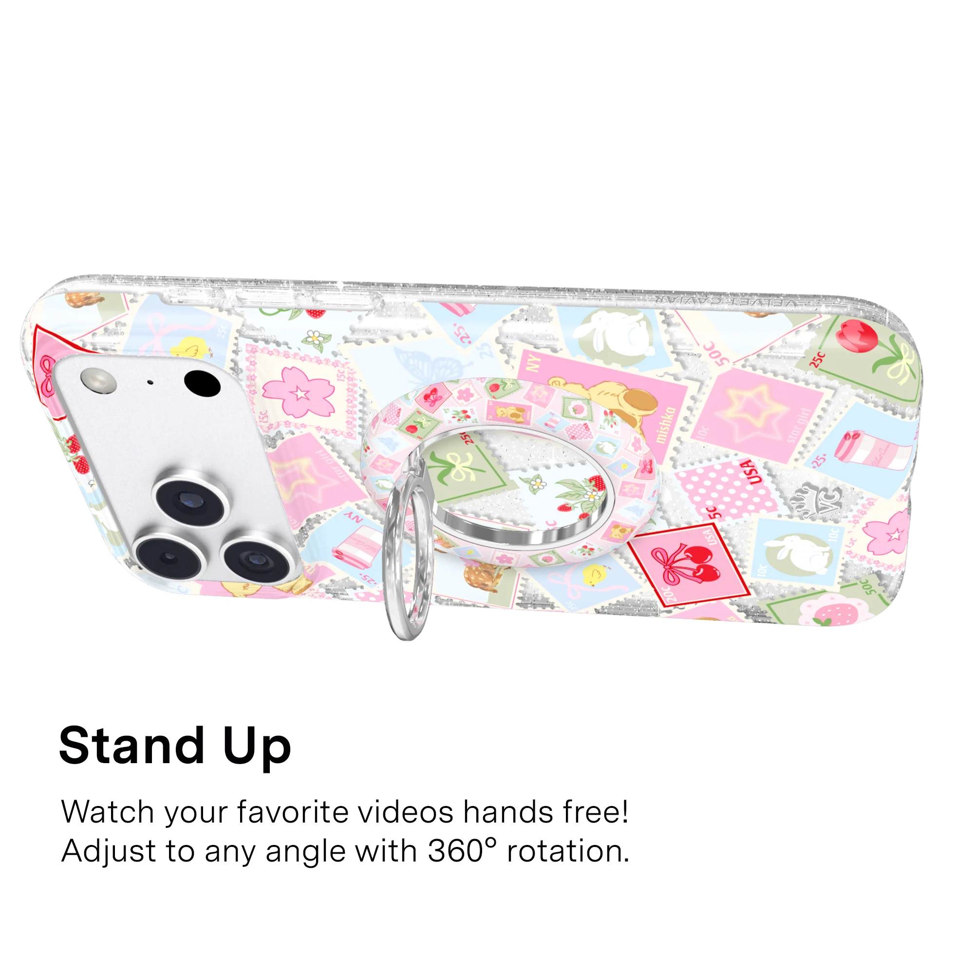 Spring Whimsy Stamps Glitter MagSafe Grip Ring - Image 5