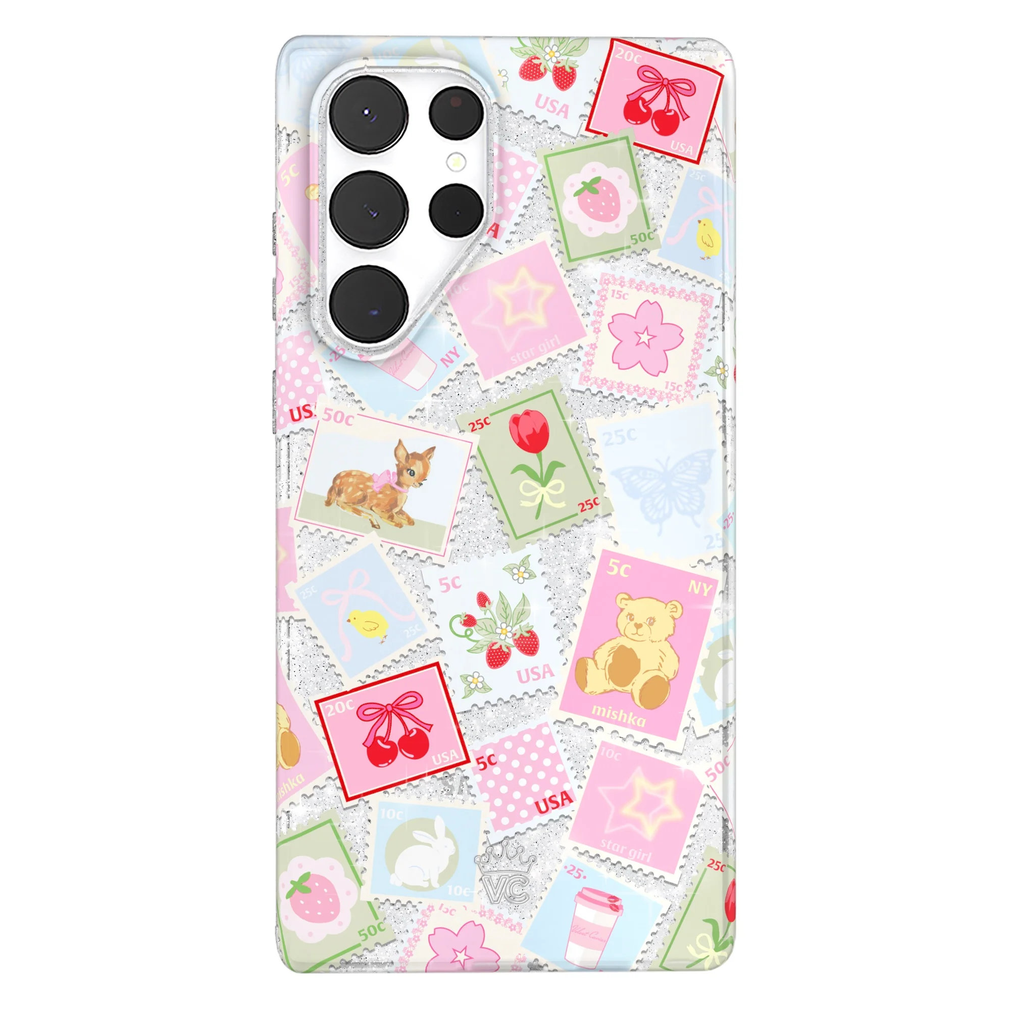 Spring Whimsy Stamps Glitter Samsung Case - Image 11
