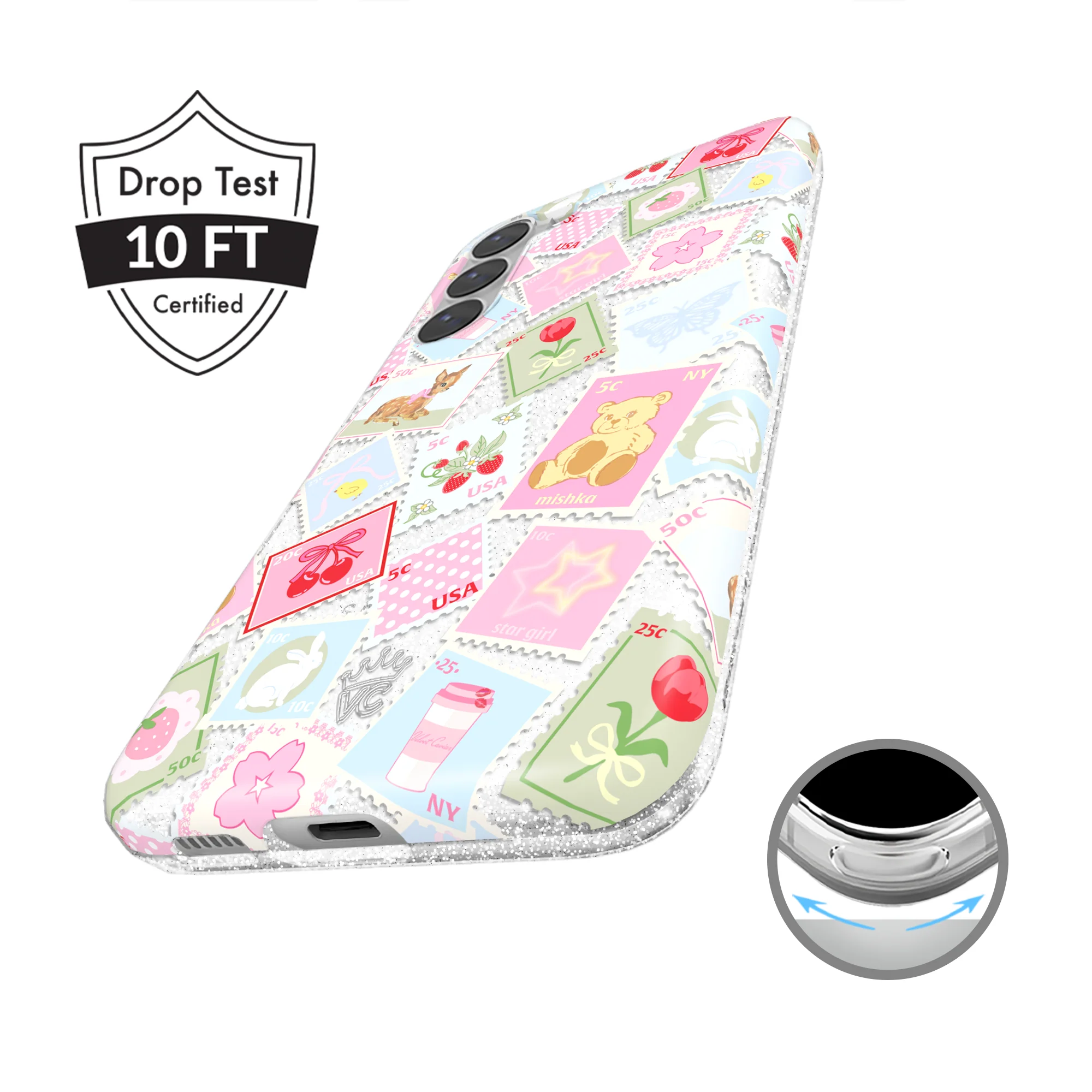 Spring Whimsy Stamps Glitter Samsung Case - Image 24