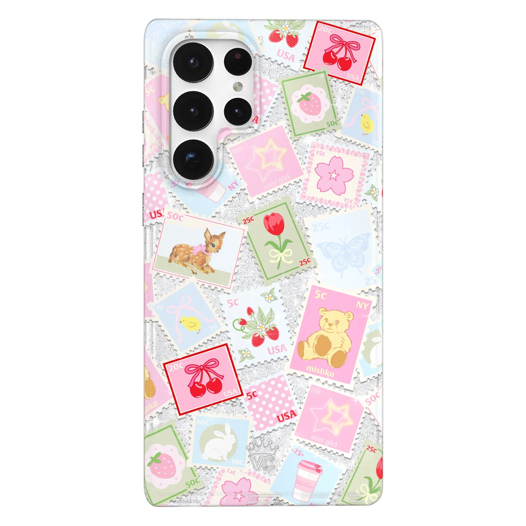 Spring Whimsy Stamps Glitter Samsung Case - Image 26