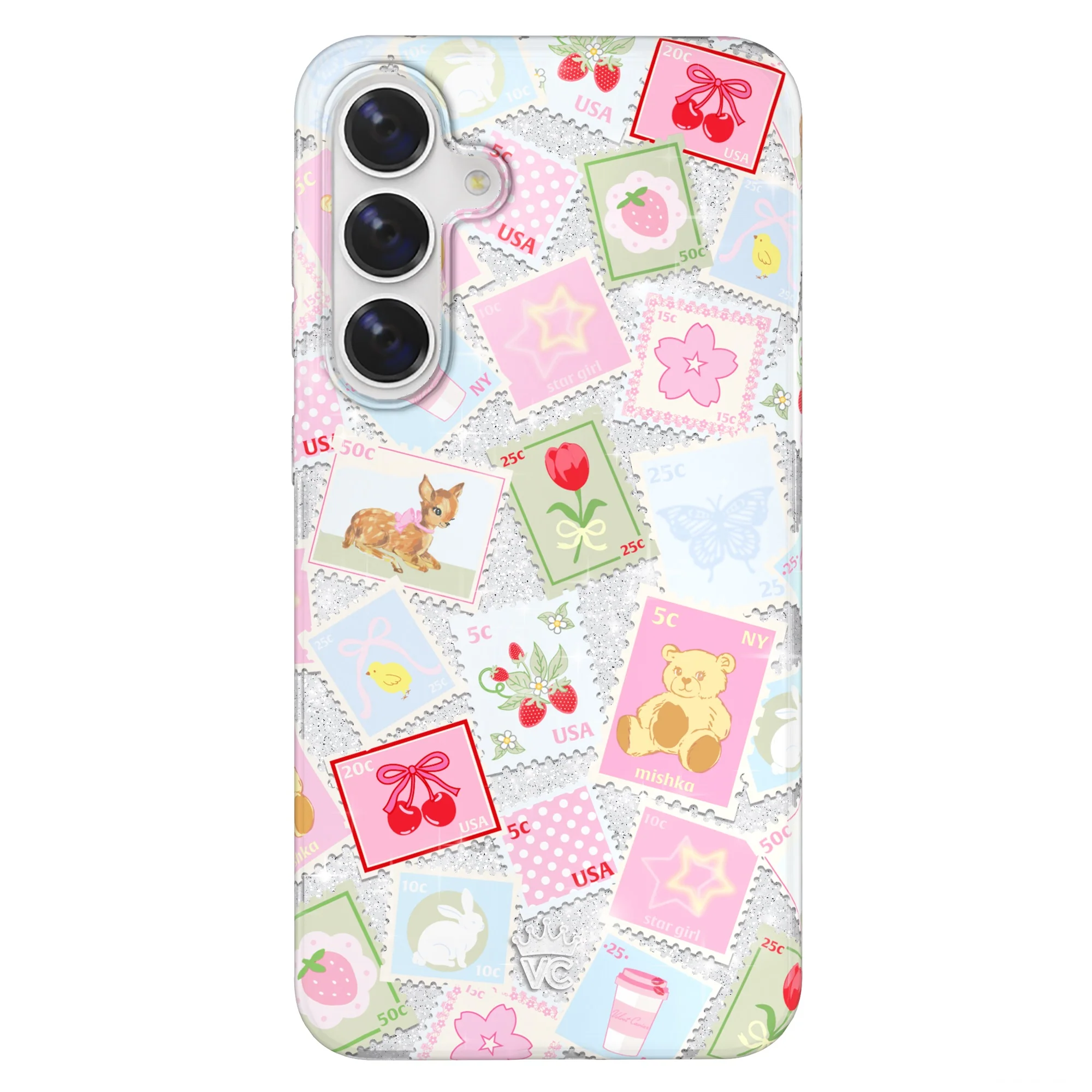 Spring Whimsy Stamps Glitter Samsung Case - Image 31
