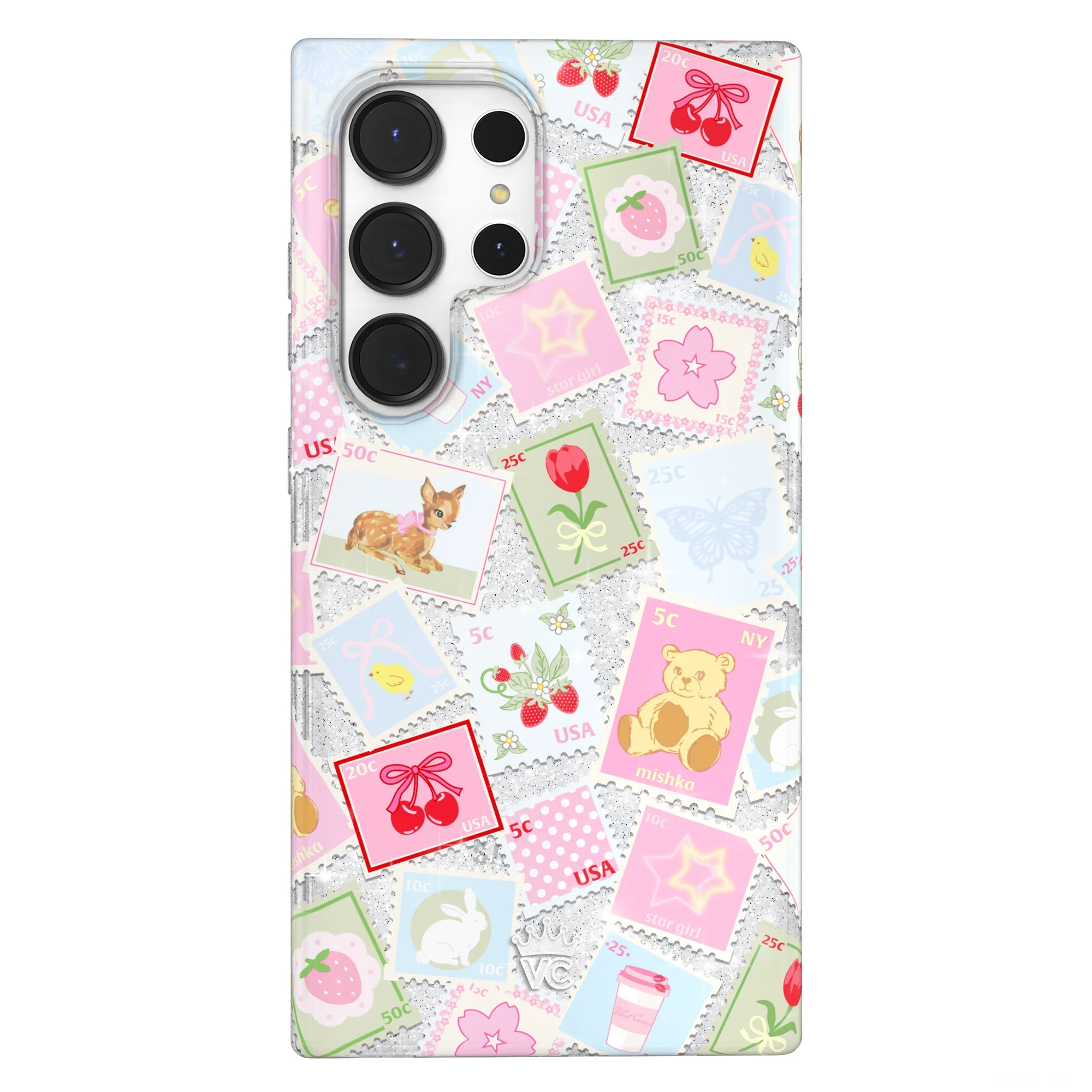 Spring Whimsy Stamps Glitter Samsung Case - Image 41