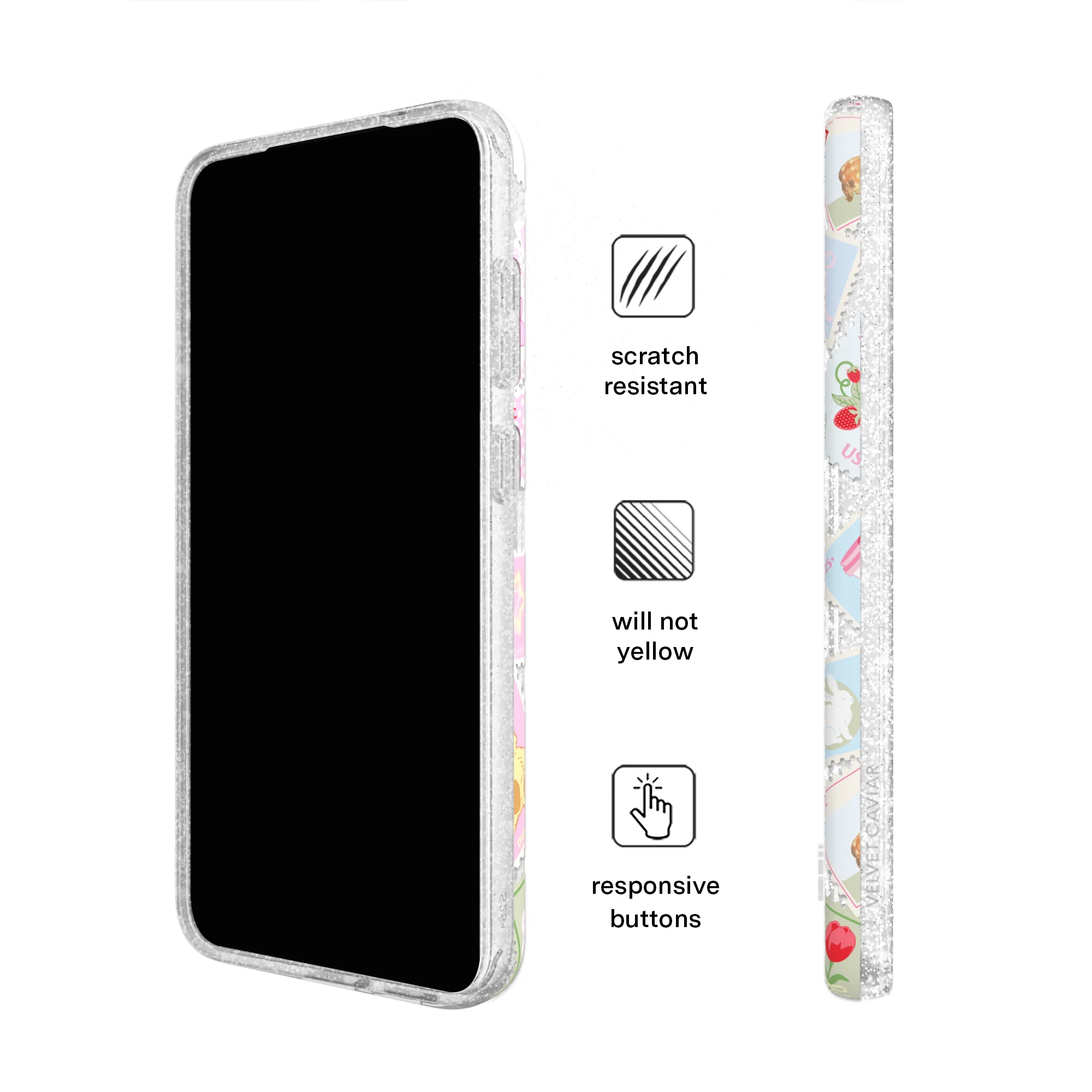 Spring Whimsy Stamps Glitter Samsung Case - Image 50