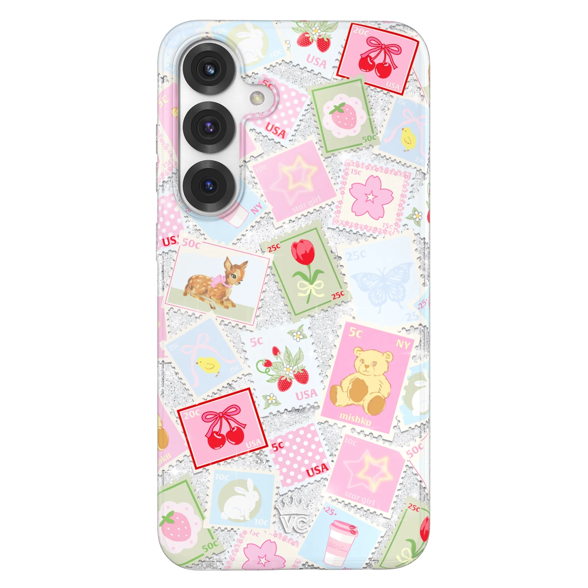 Spring Whimsy Stamps Glitter Samsung Case - Image 51