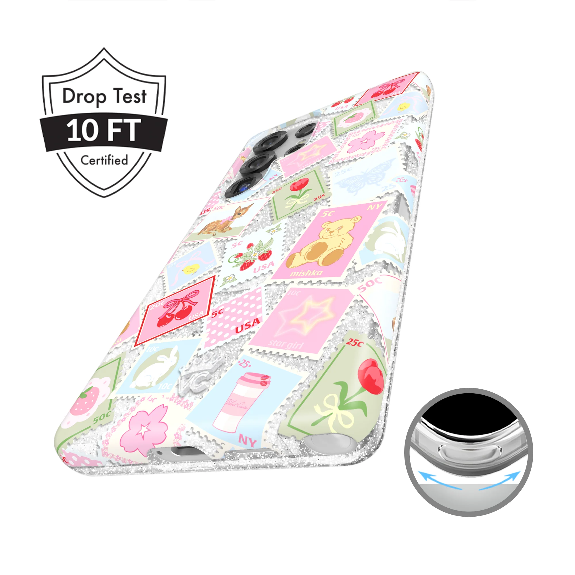 Spring Whimsy Stamps Glitter Samsung Case - Image 59