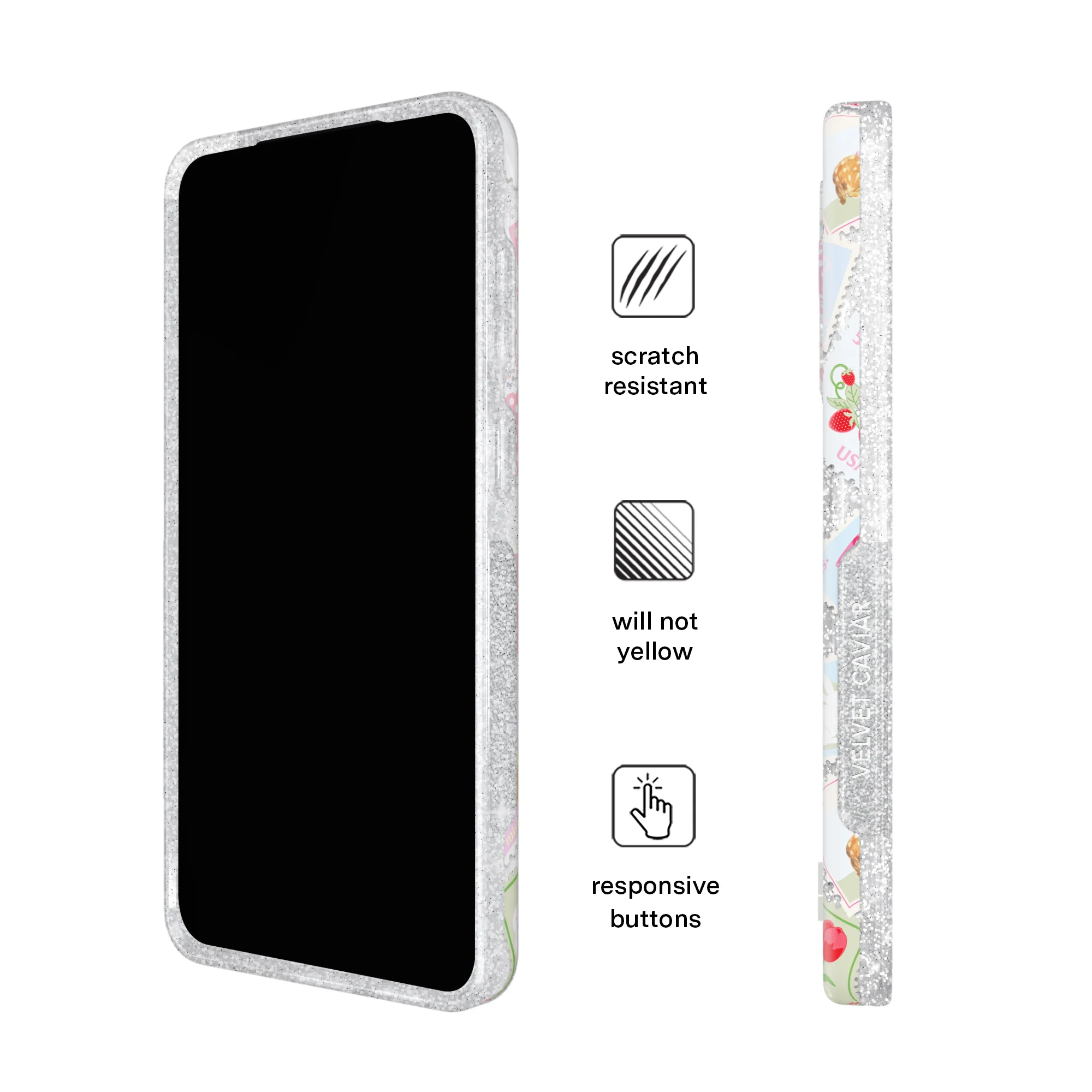 Spring Whimsy Stamps Glitter Samsung Case - Image 65