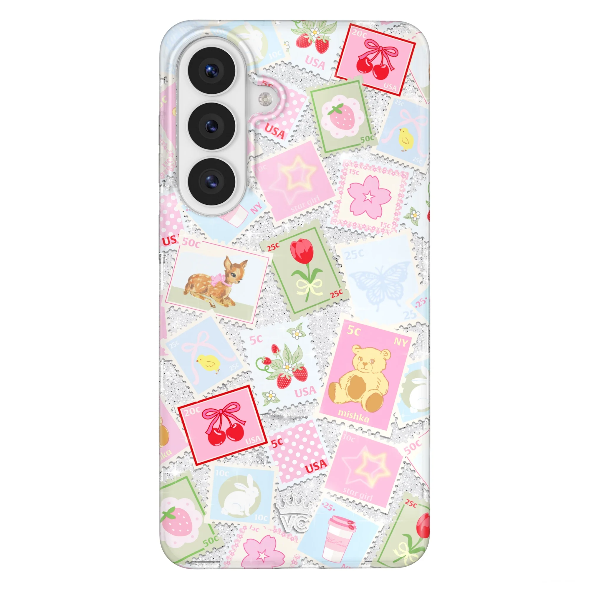 Spring Whimsy Stamps Glitter Samsung Case - Image 66