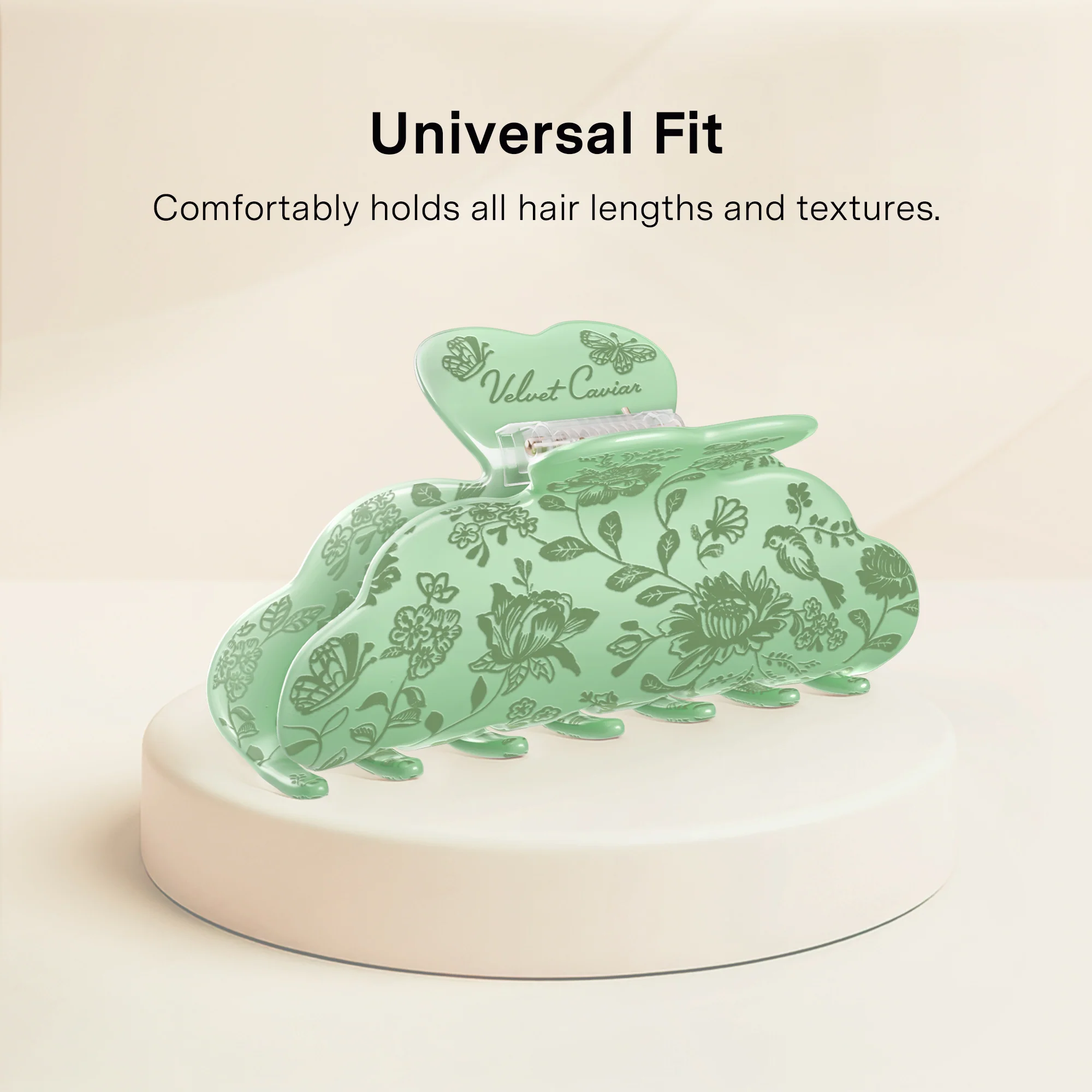 Storybook Sage Floral Hair Clip - Image 3
