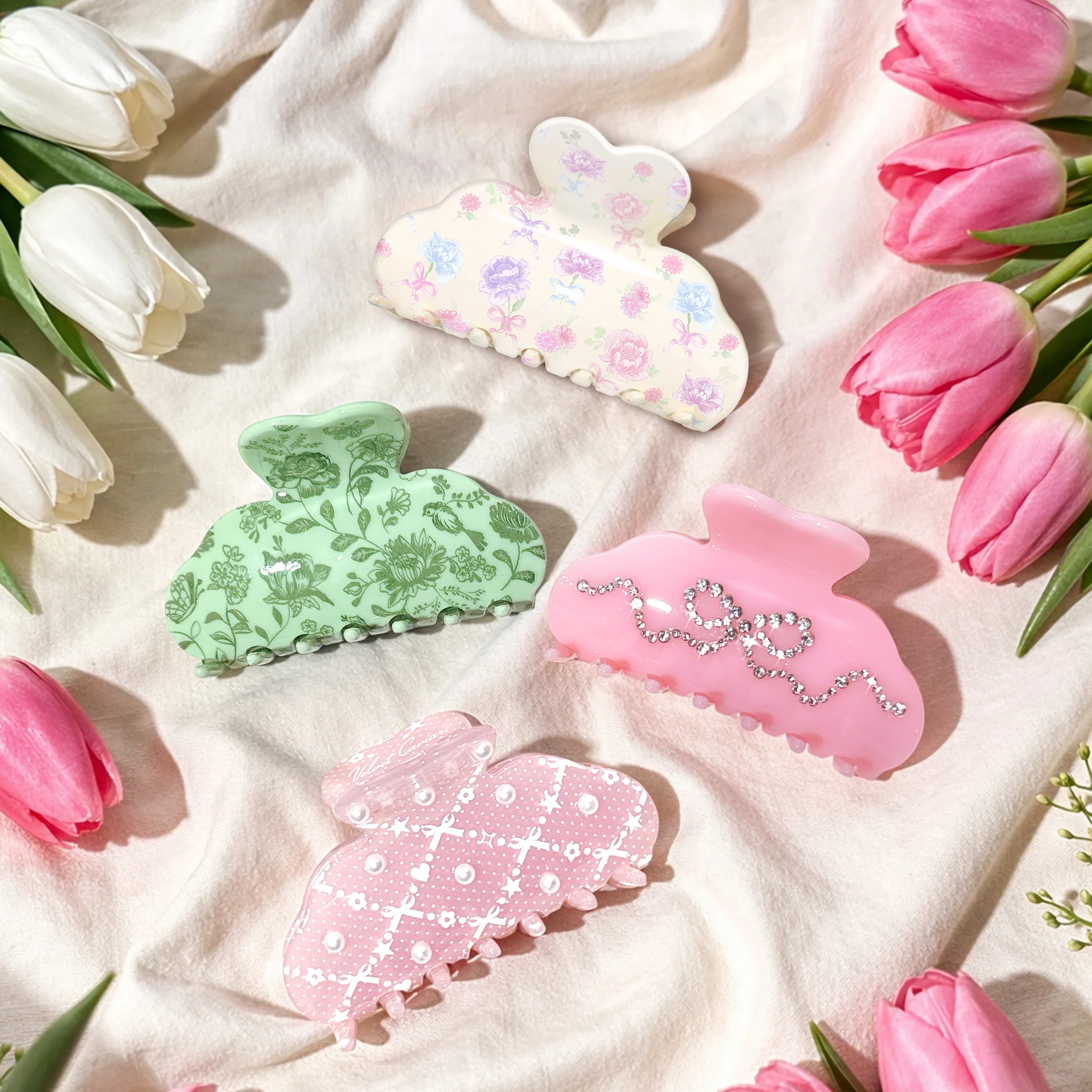 Storybook Sage Floral Hair Clip - Image 5