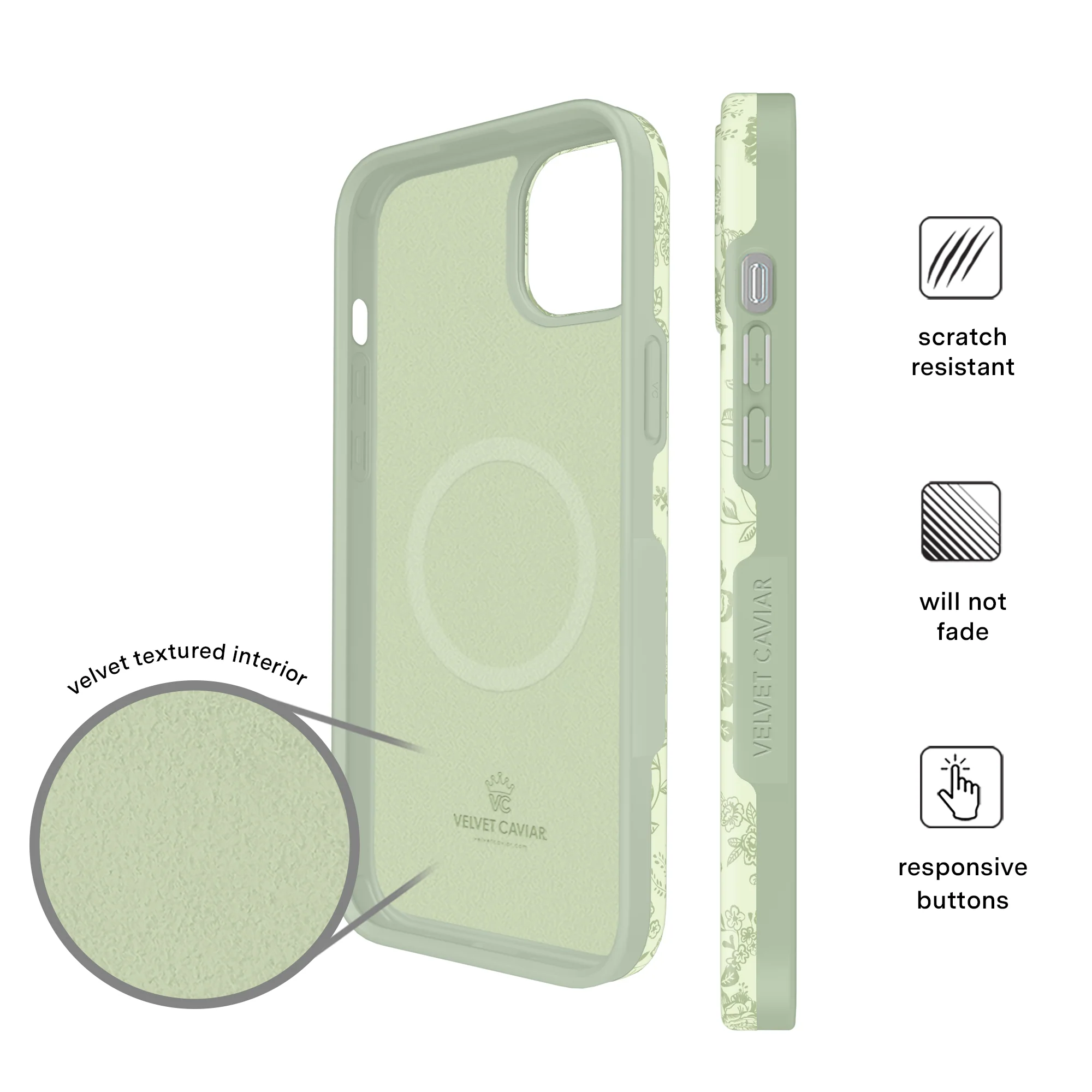 Storybook Sage Floral iPhone Case - Image 5
