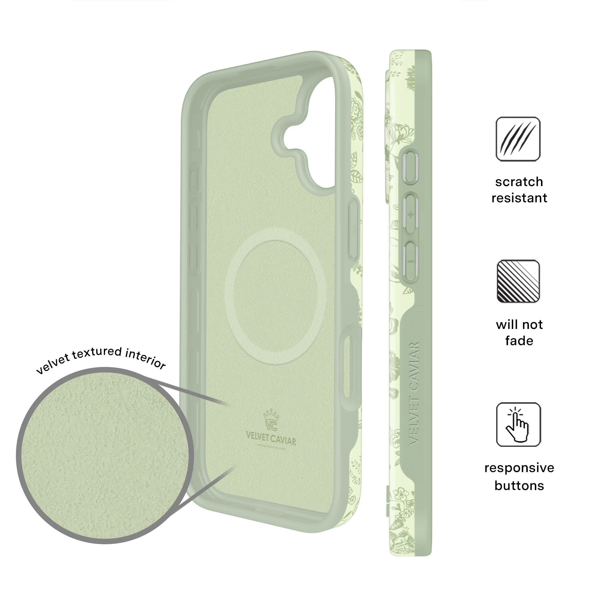 Storybook Sage Floral iPhone Case - Image 80