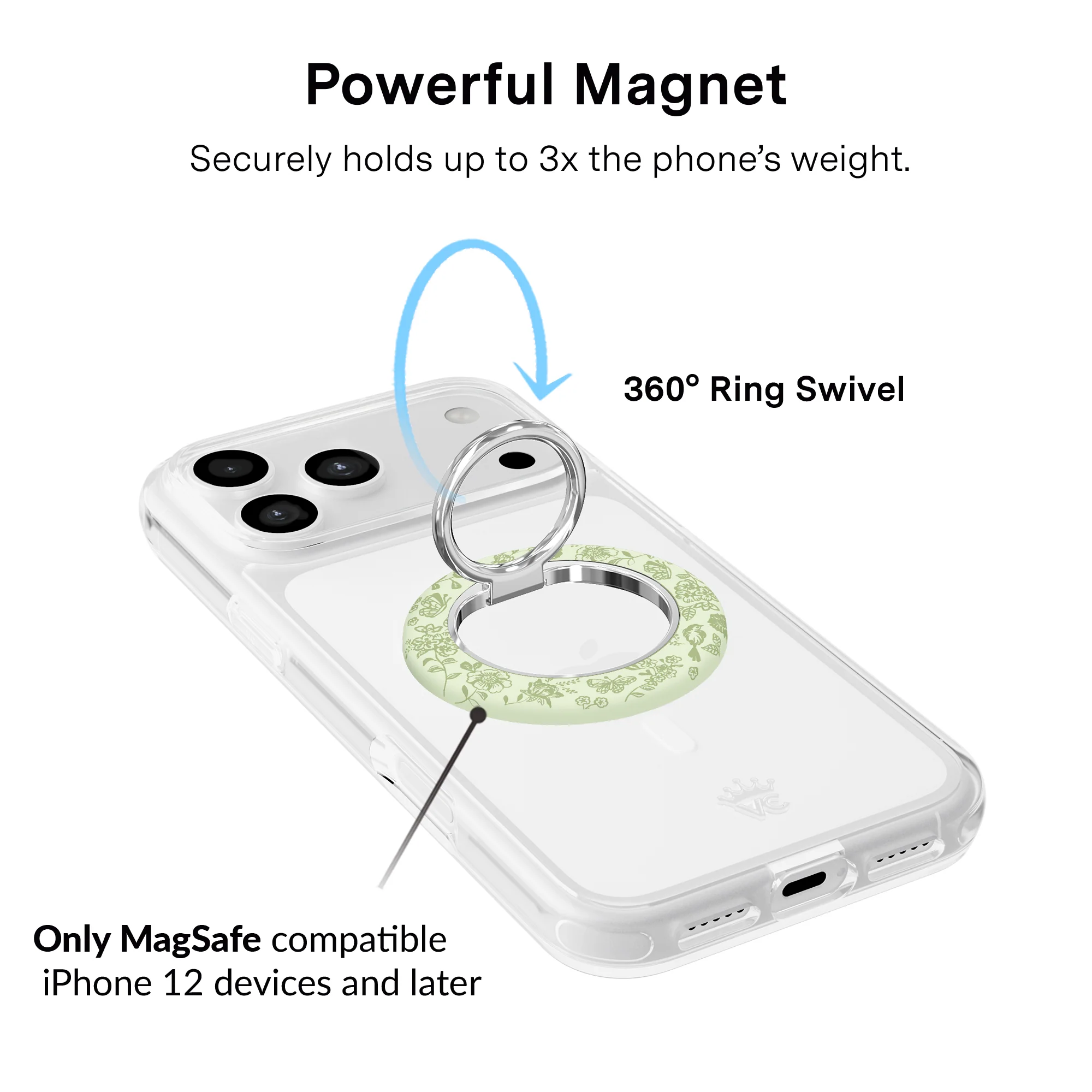 Storybook Sage Floral MagSafe Grip Ring - Image 3