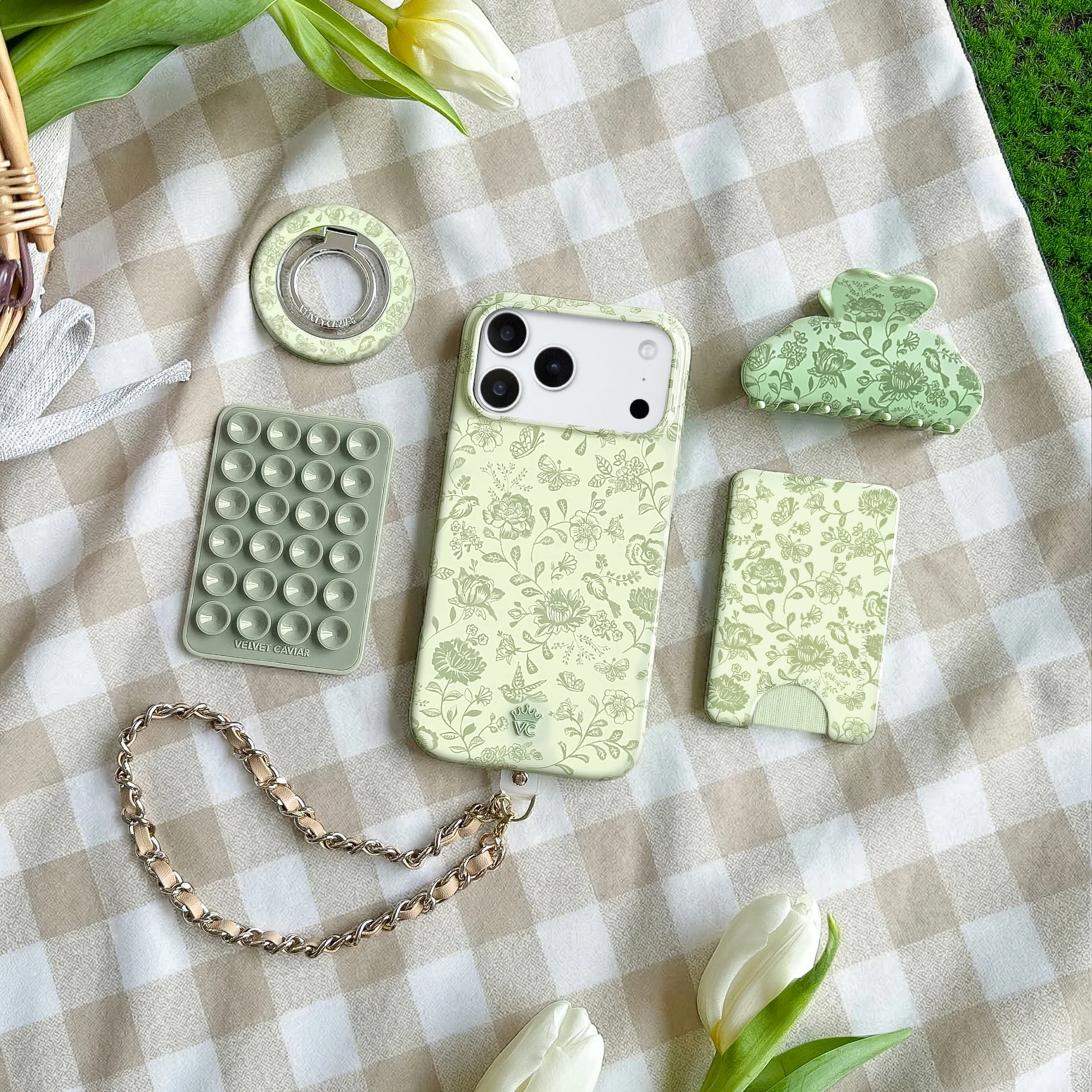 Storybook Sage Floral MagSafe Wallet - Image 7