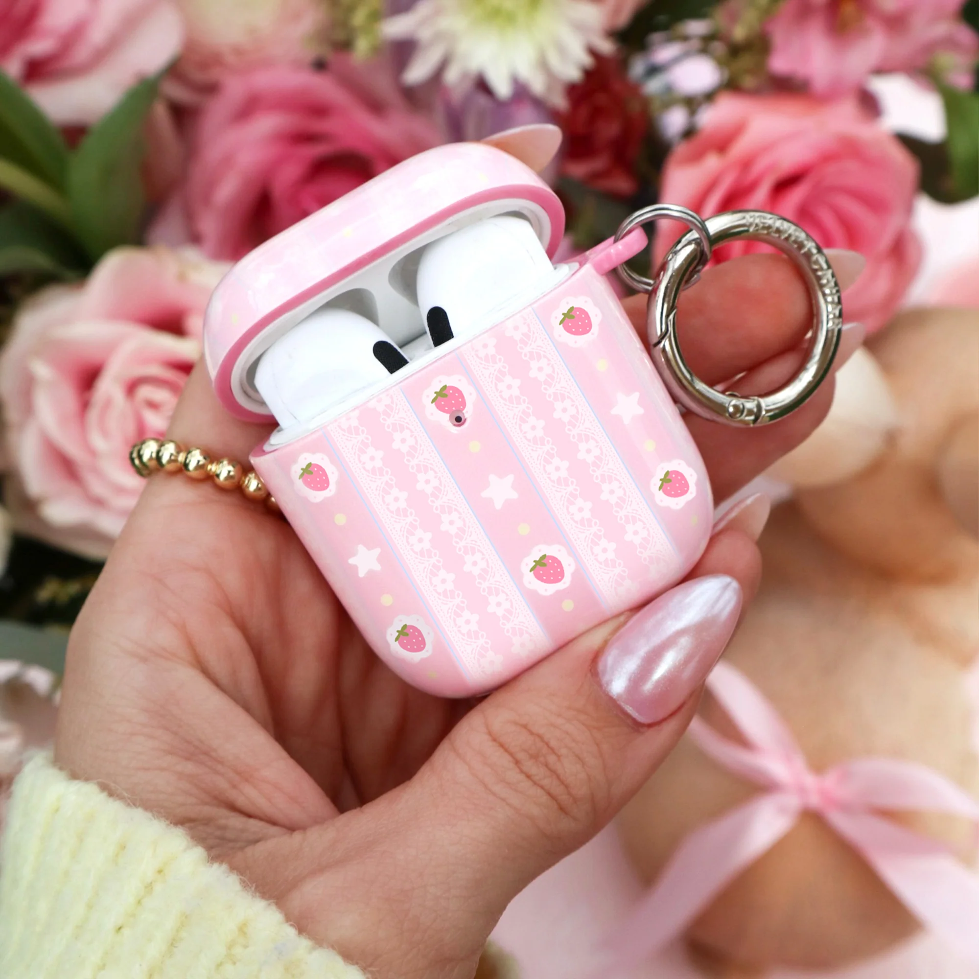 Strawberry Macaron AirPod Case - Image 20