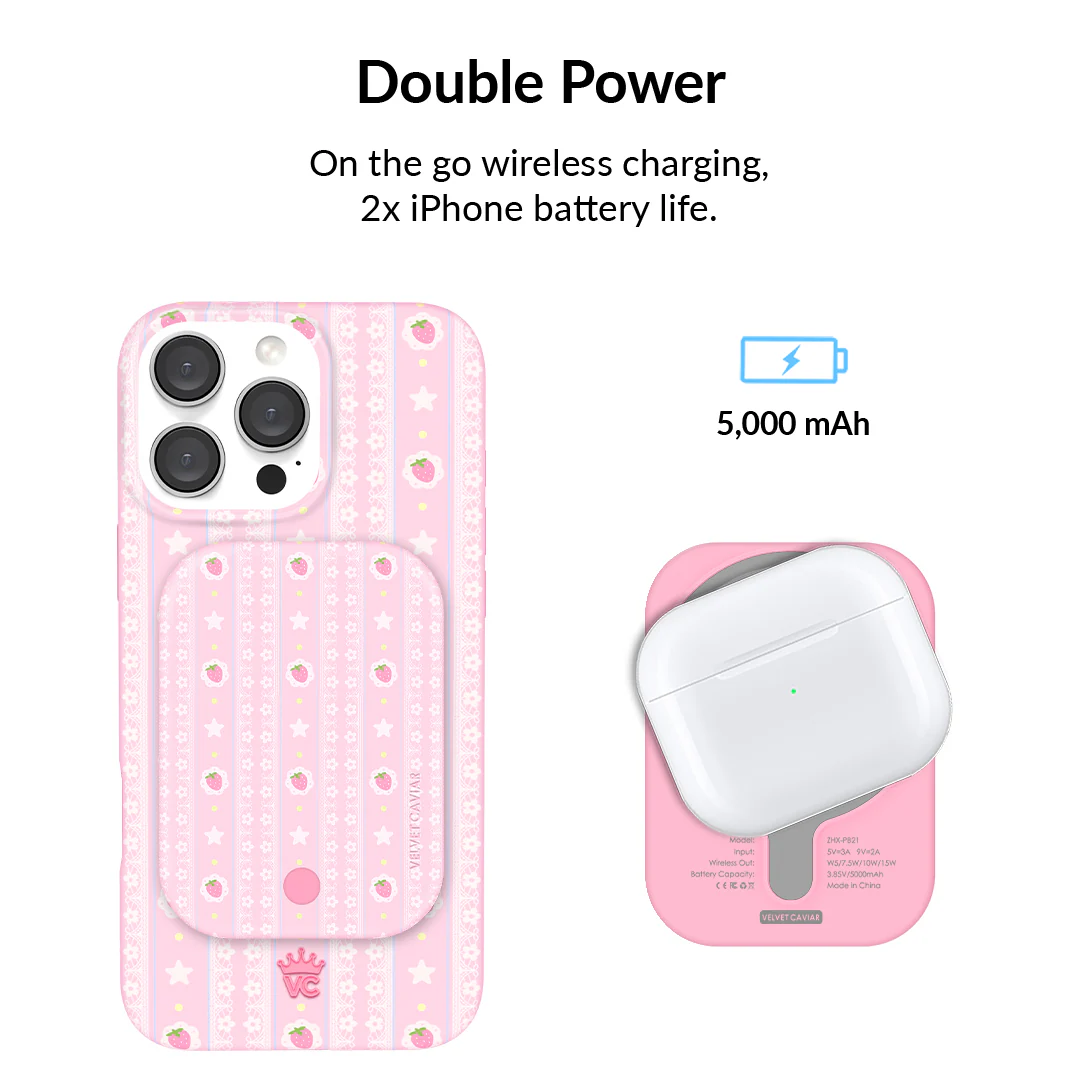 Strawberry Macaron MagSafe Battery Power Pack - Image 3