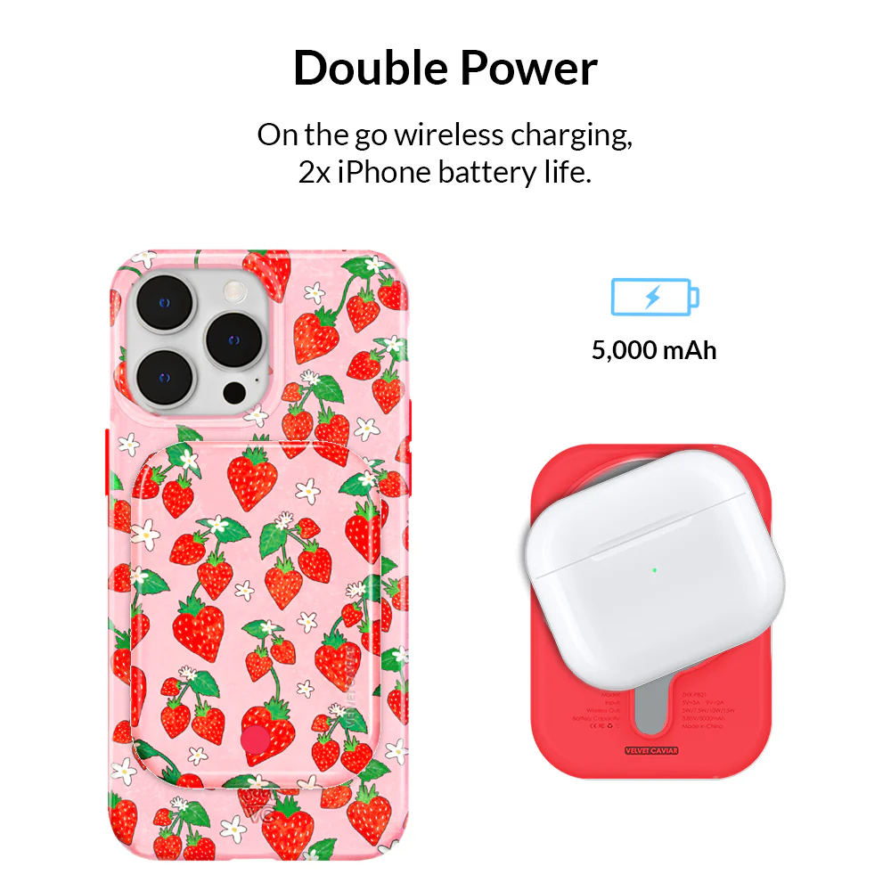 Strawberry Sweethearts MagSafe Battery Power Pack - Image 3