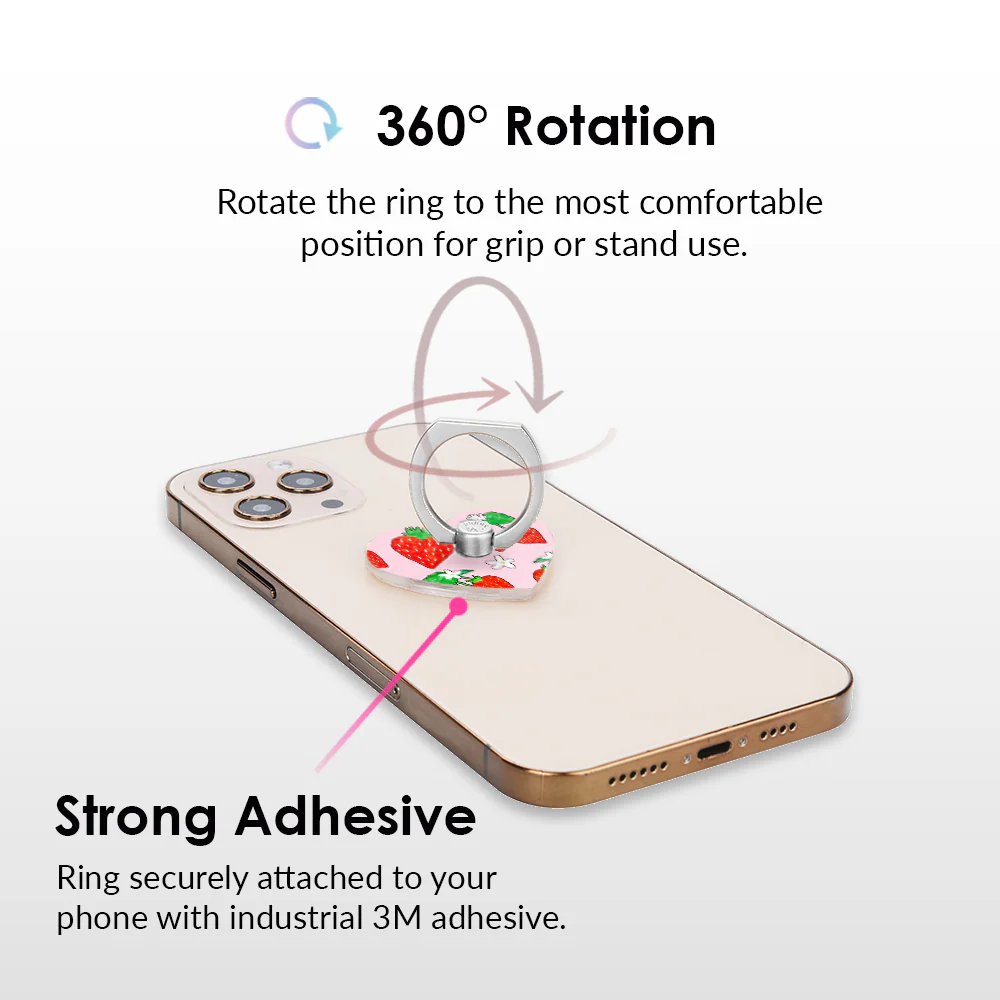 Strawberry Sweethearts Phone Ring - Image 4