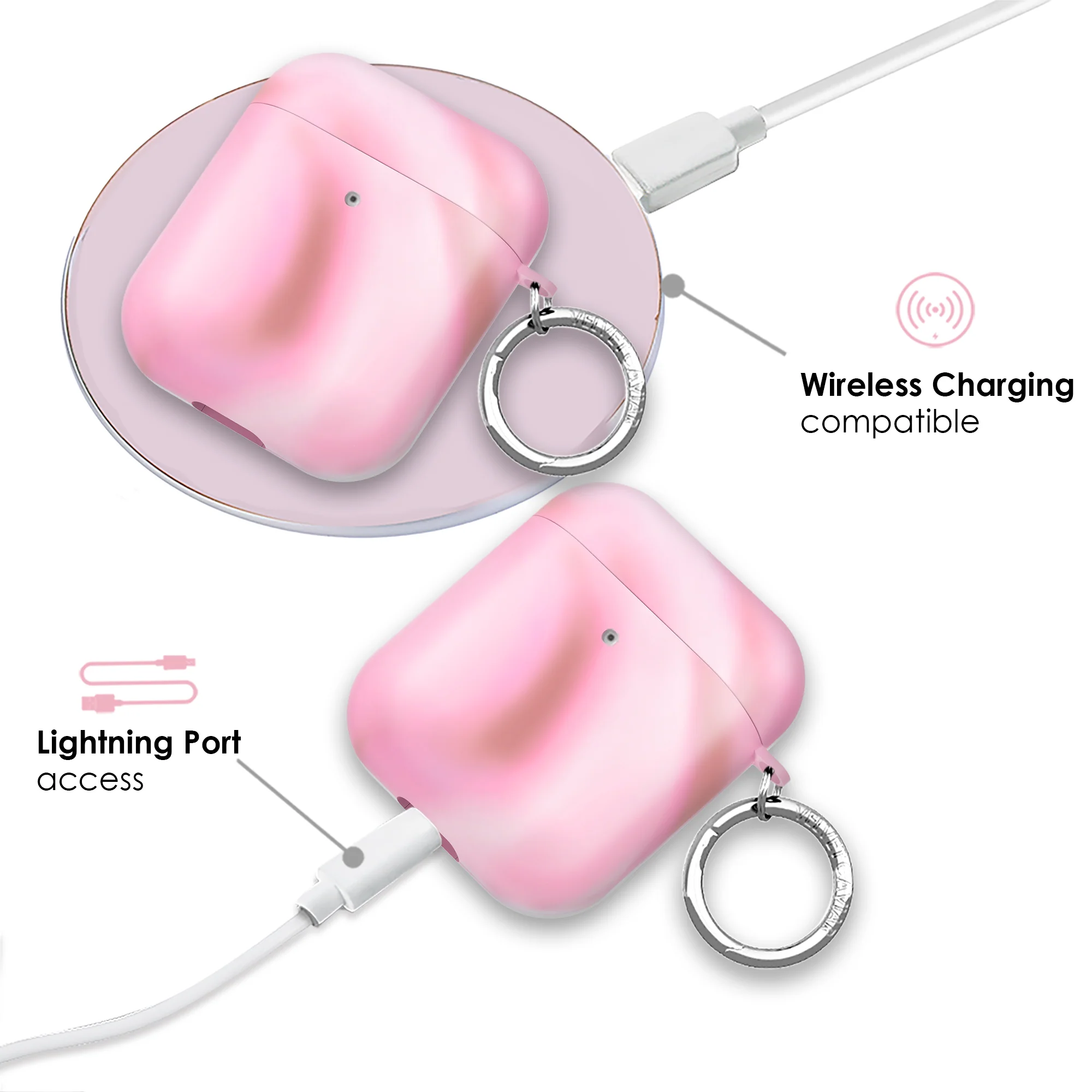 Strawberry Swirl AirPod Case - Image 4