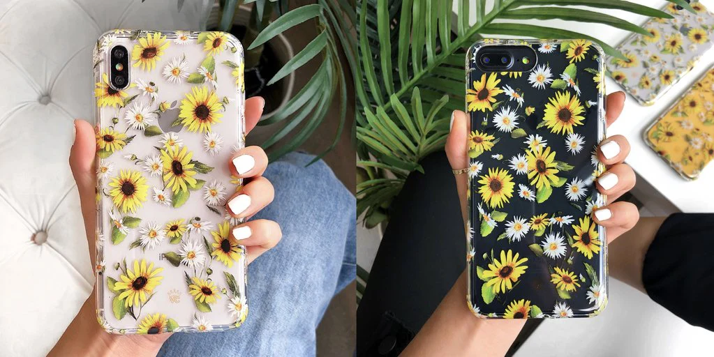 Sunflower Daisy Clear iPhone Case - Image 127