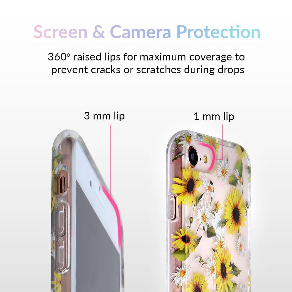 Sunflower Daisy Clear iPhone Case - Image 3