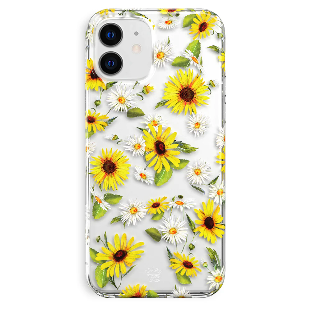 Sunflower Daisy Clear iPhone Case - Image 91