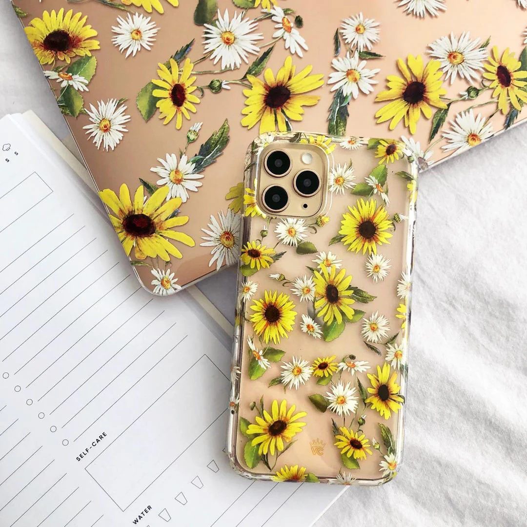 Sunflower Daisy Clear iPhone Case - Image 98