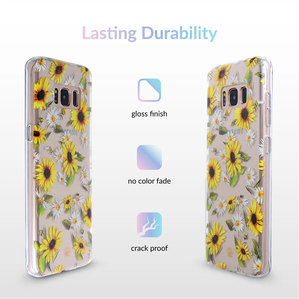 Sunflower Daisy Clear Samsung Galaxy Case - Image 11