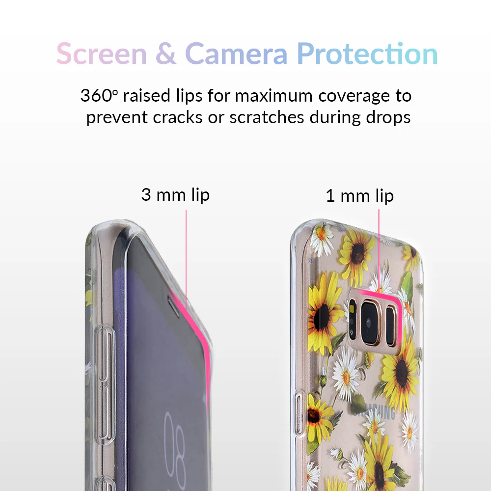 Sunflower Daisy Clear Samsung Galaxy Case - Image 3