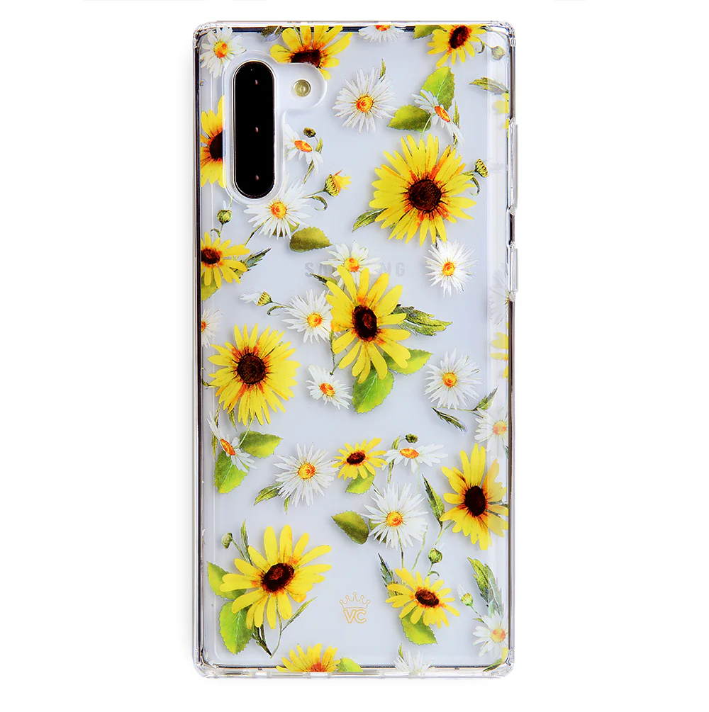 Sunflower Daisy Clear Samsung Galaxy Case - Image 49