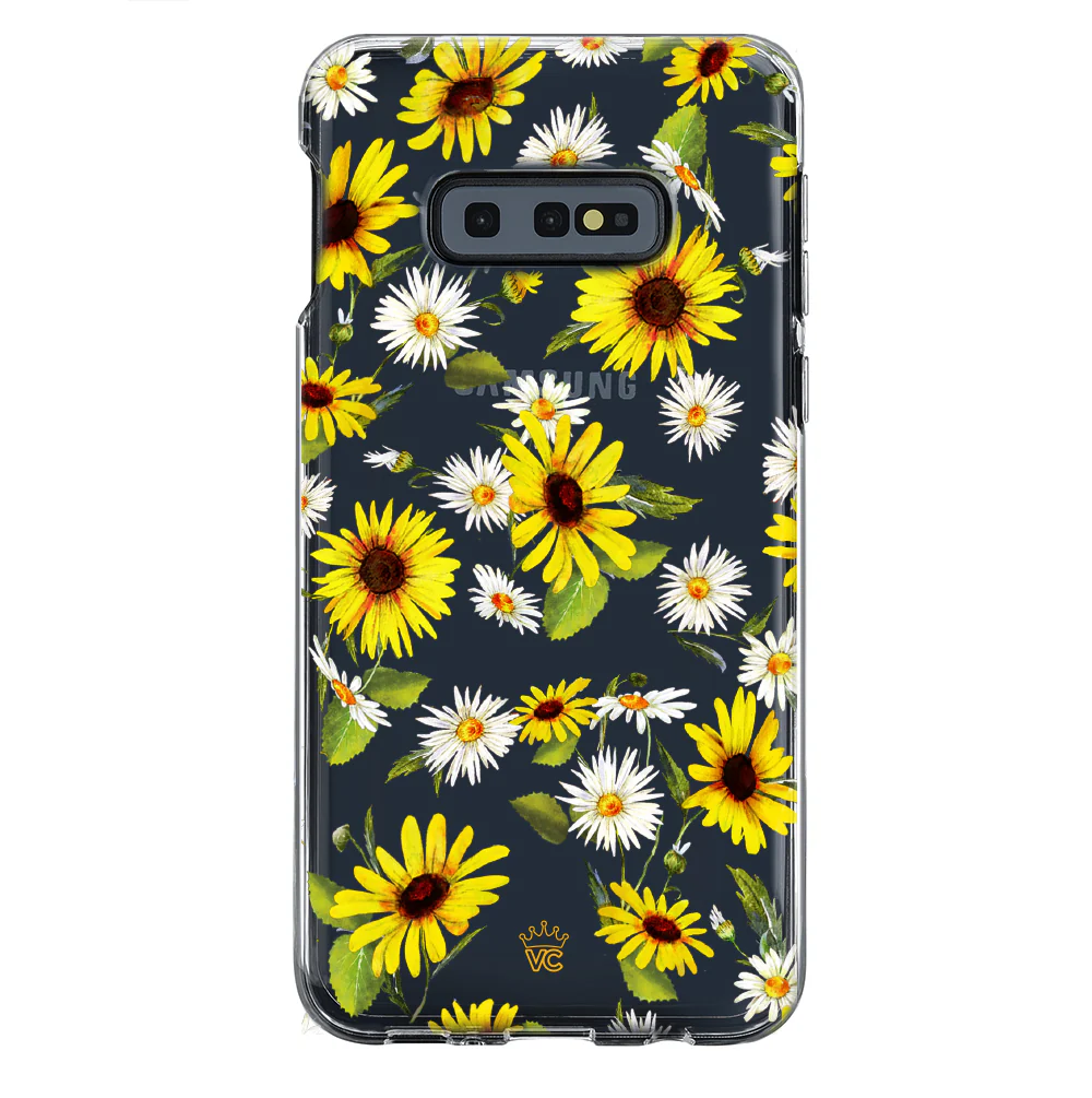 Sunflower Daisy Clear Samsung Galaxy Case - Image 59