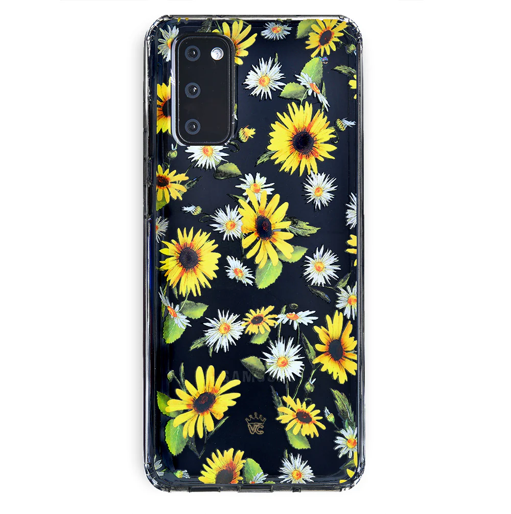 Sunflower Daisy Clear Samsung Galaxy Case - Image 65