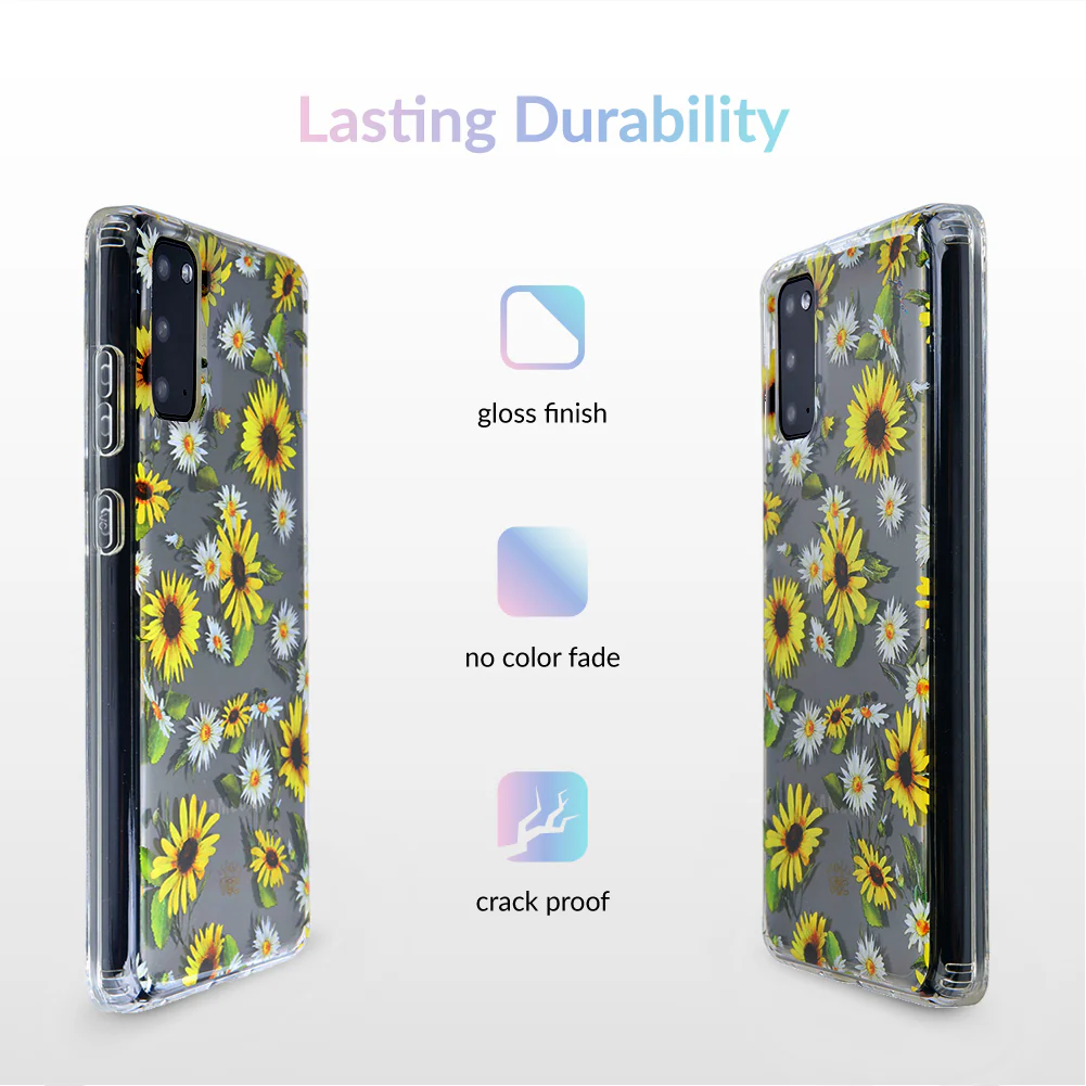 Sunflower Daisy Clear Samsung Galaxy Case - Image 68