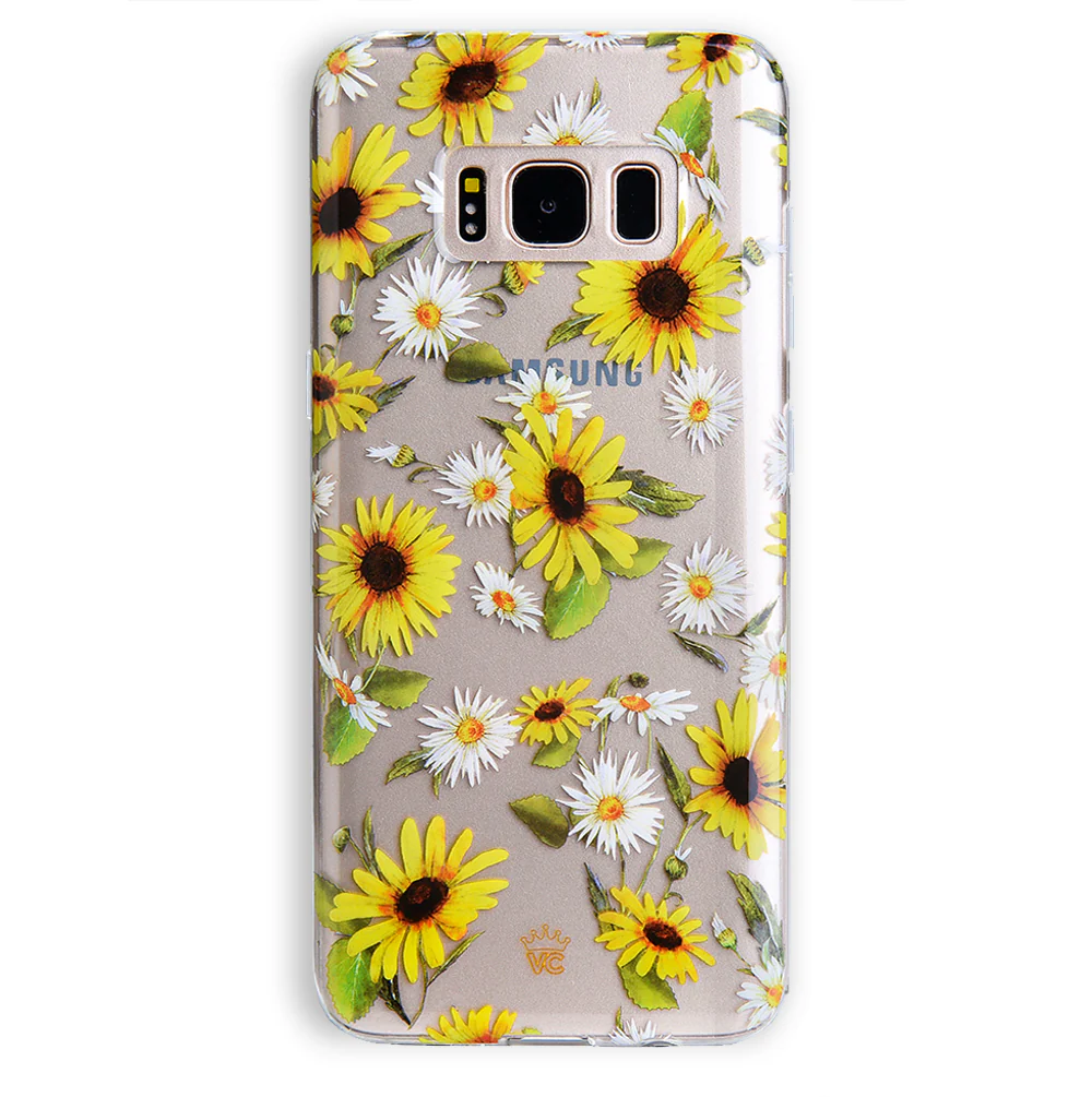 Sunflower Daisy Clear Samsung Galaxy Case - Image 7