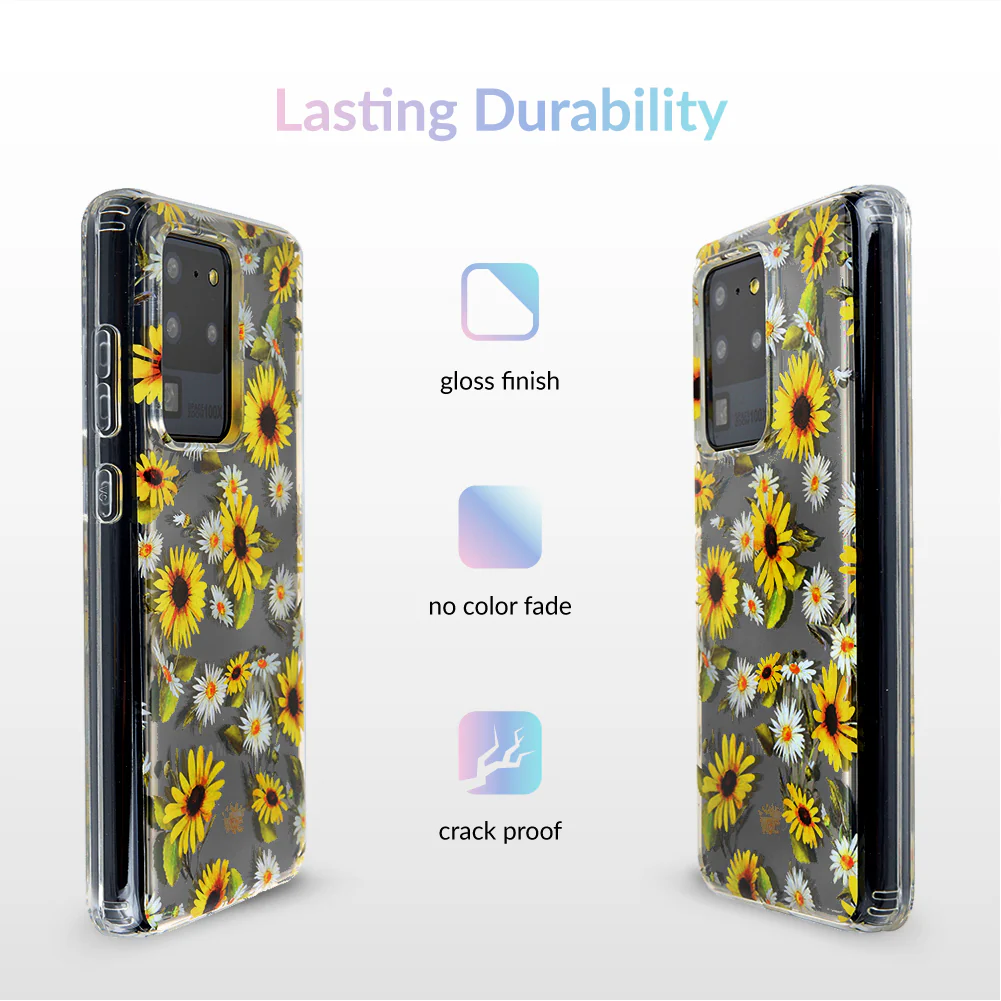 Sunflower Daisy Clear Samsung Galaxy Case - Image 73