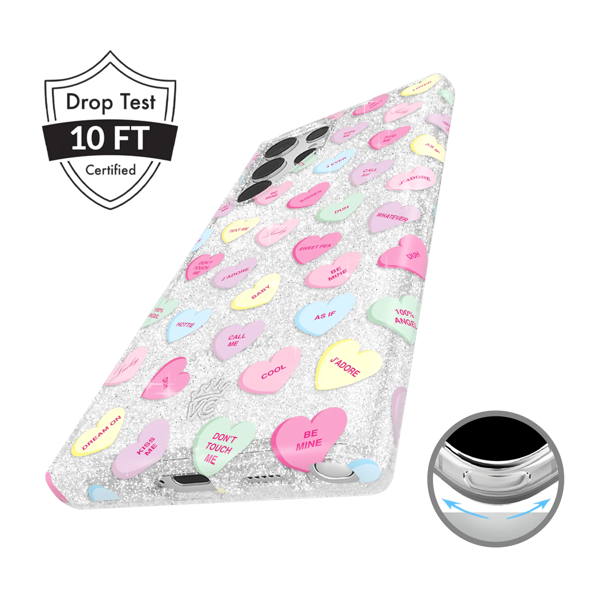 Sweet Hearts Glitter Samsung Case - Image 12