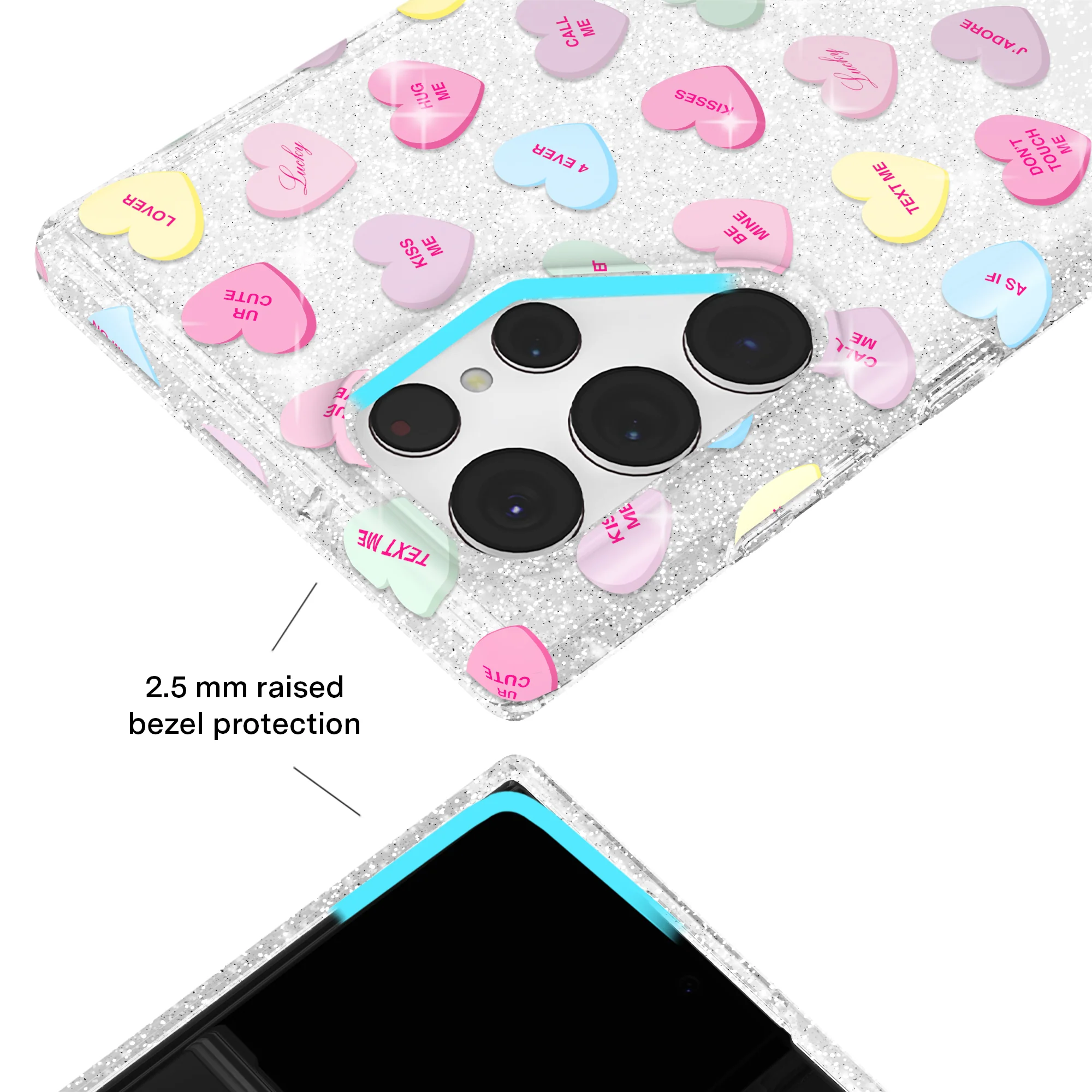 Sweet Hearts Glitter Samsung Case - Image 13