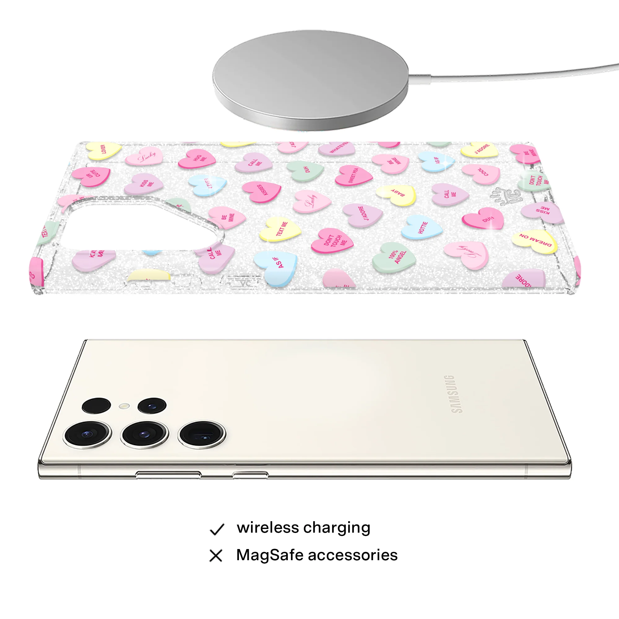Sweet Hearts Glitter Samsung Case - Image 14